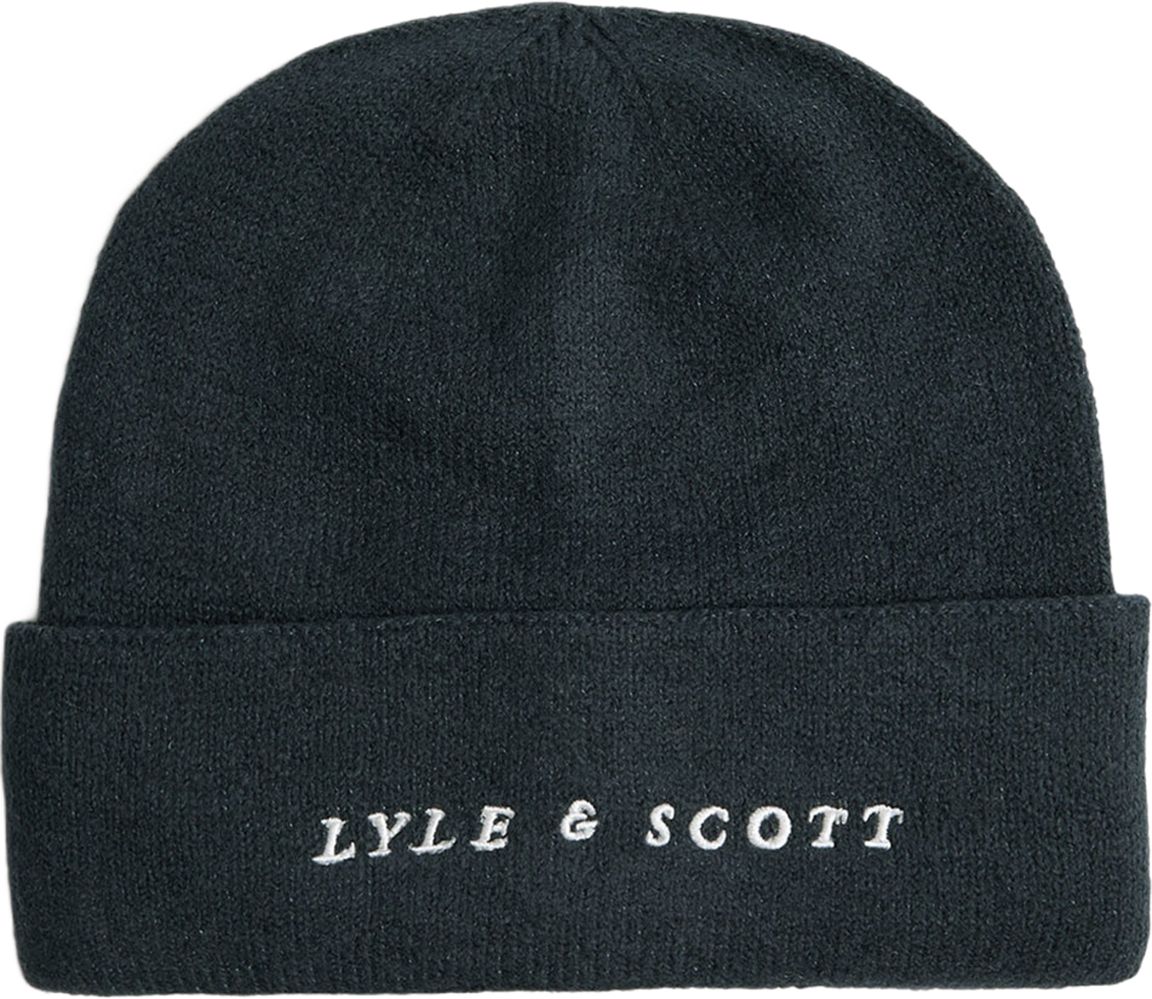 Script Beanie, från Lyle & Scott, i färgen Dark Navy.