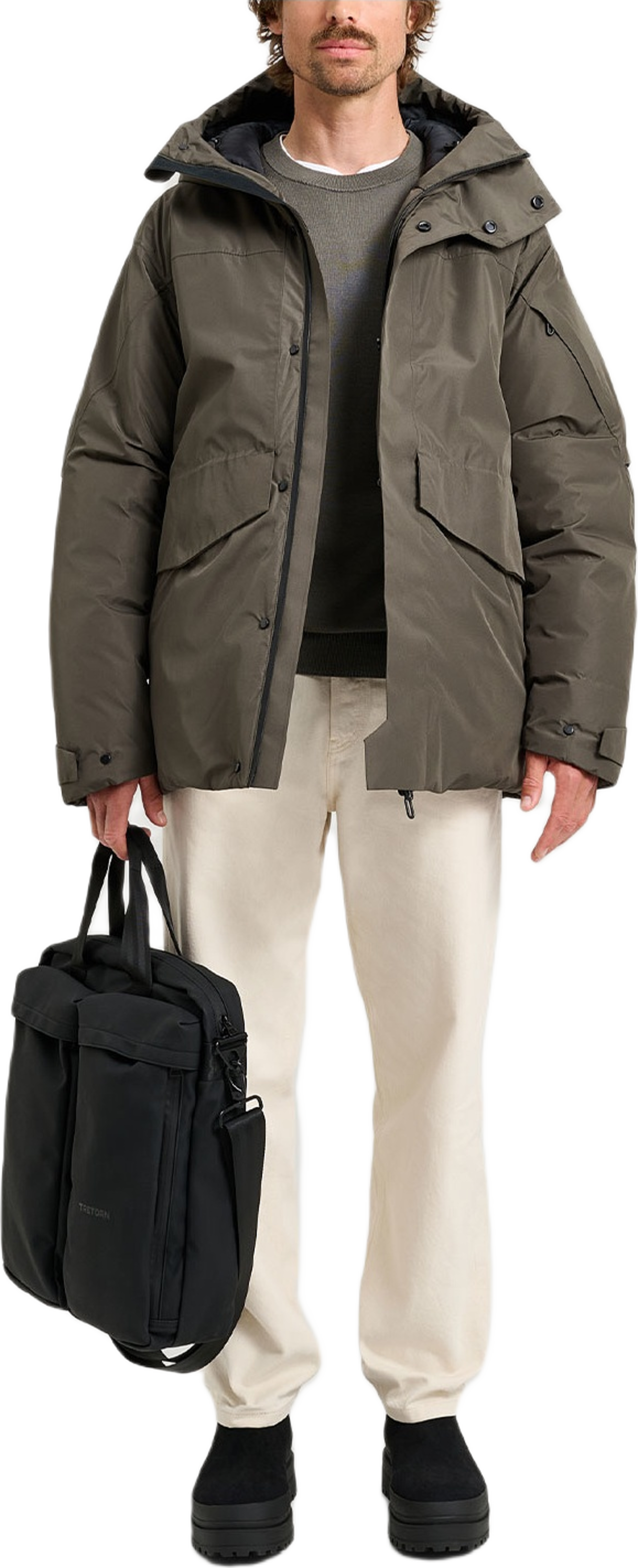 Grid Insulated Jacket, från Tretorn, i färgen Beluga. Klicka för att öppna bilden i stort format