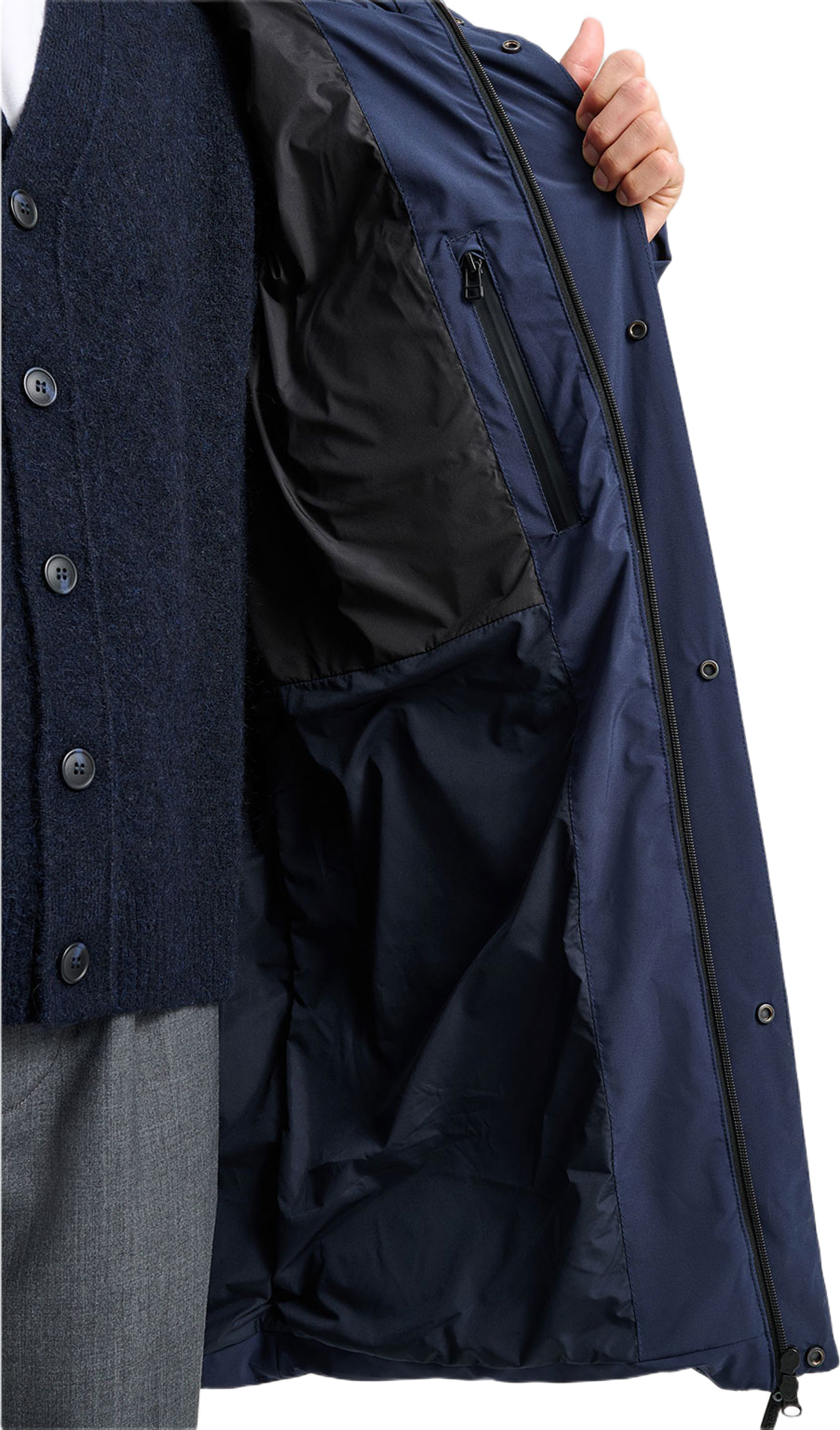 Brick Puffer Parka, från Tretorn, i färgen Deep Navy. Klicka för att öppna bilden i stort format