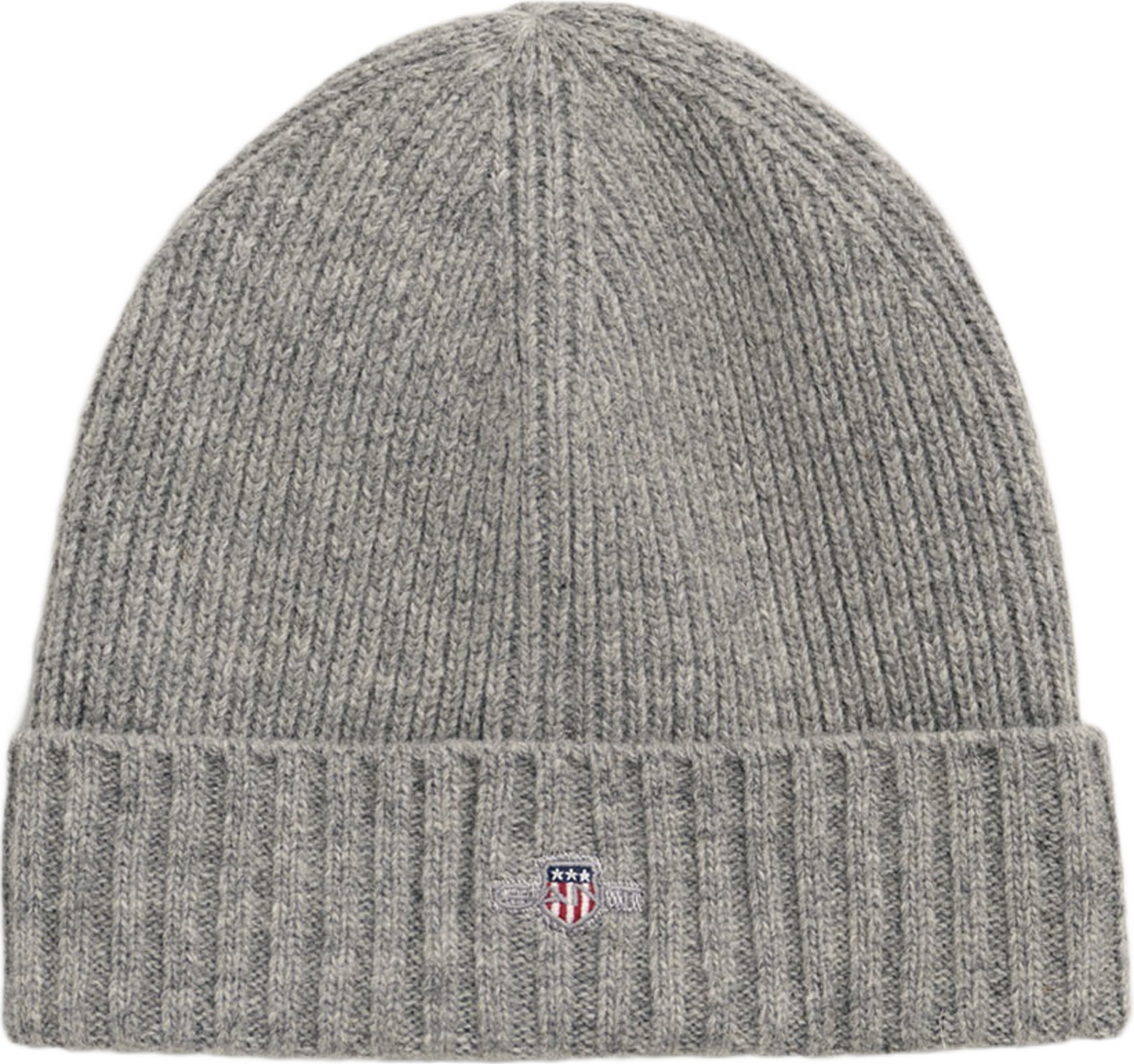 Unisex. Shield Wool Beanie, från GANT, i färgen Grey Melange.