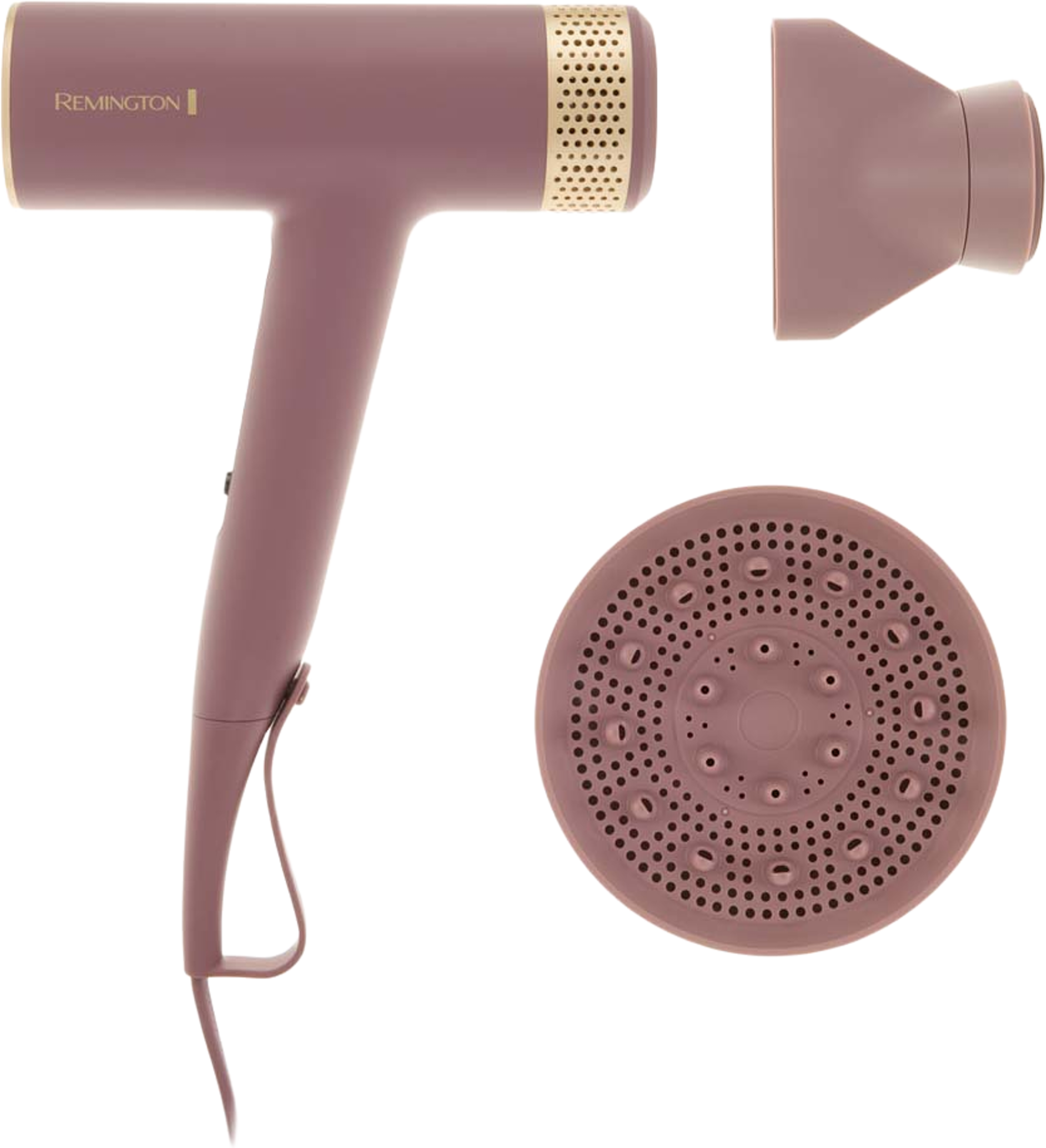AIRvive Digital Hair Dryer, från Remington, i färgen Mauve (purple) & Gold. Klicka för att öppna bilden i stort format