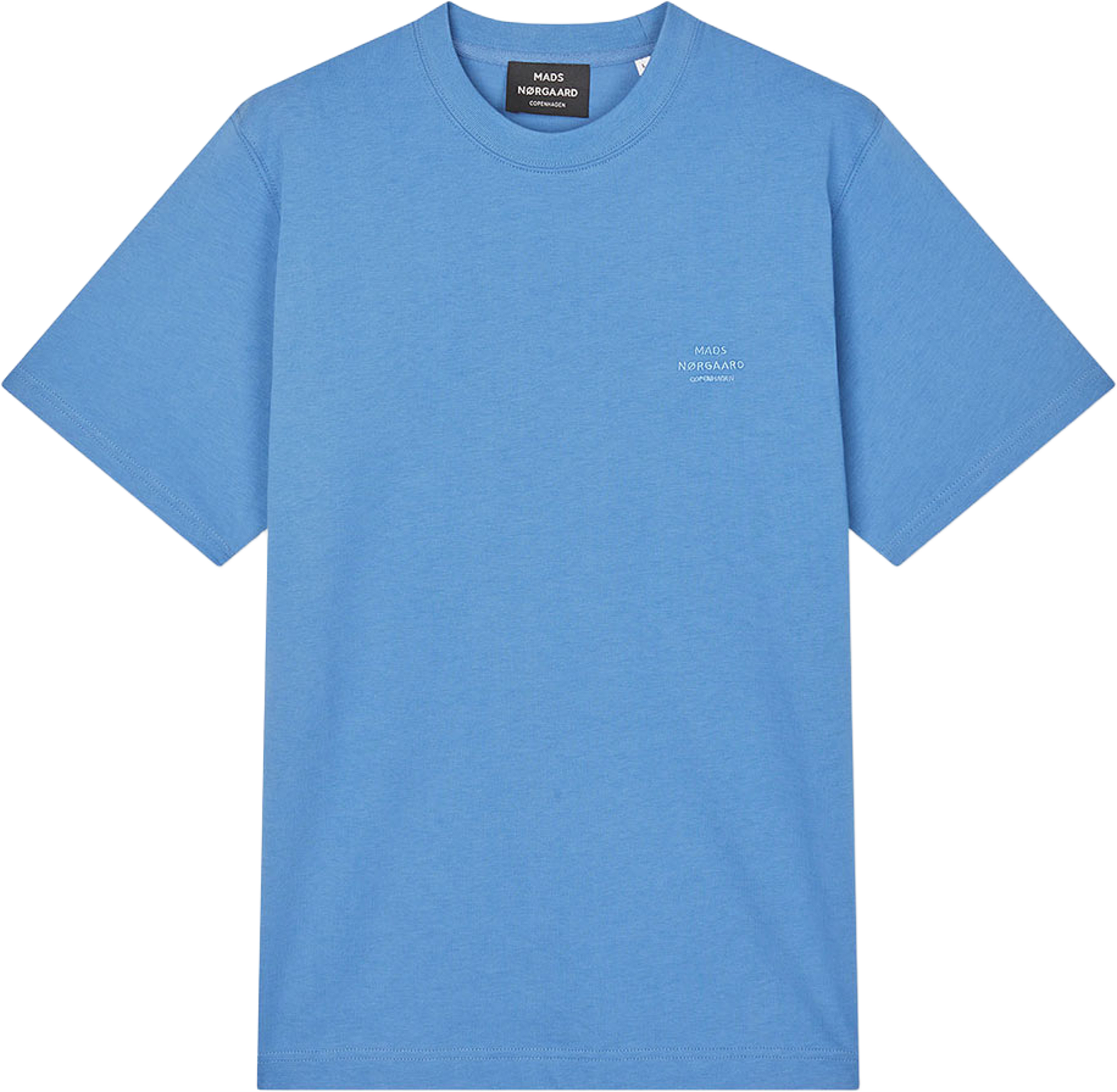 Cotton Jersey Frode Logo Tee FAV, från Mads Nørgaard, i färgen Powder Blue. Klicka för att öppna bilden i stort format