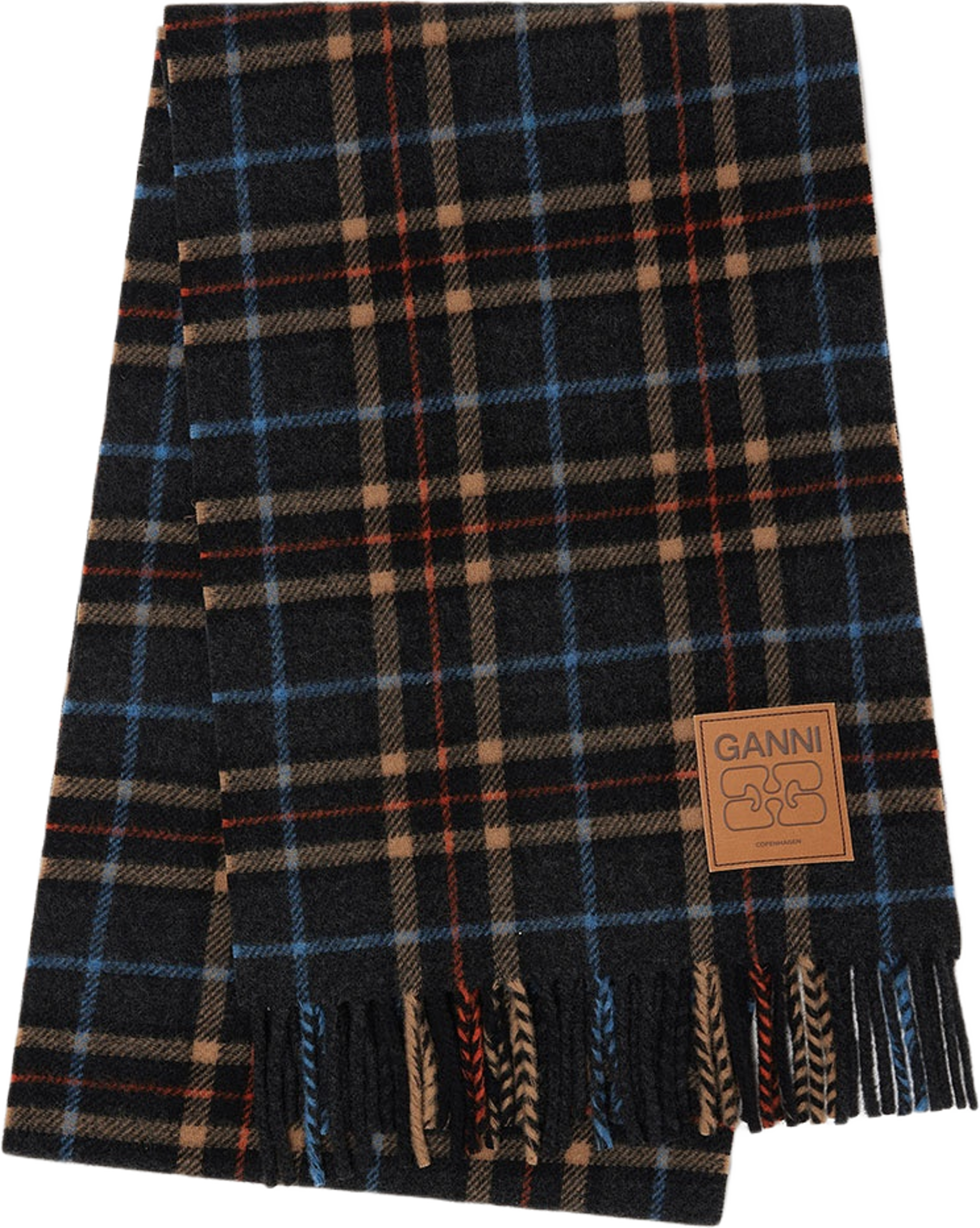 Double Face Wool Check, från GANNI, i färgen Charcoal Grey.