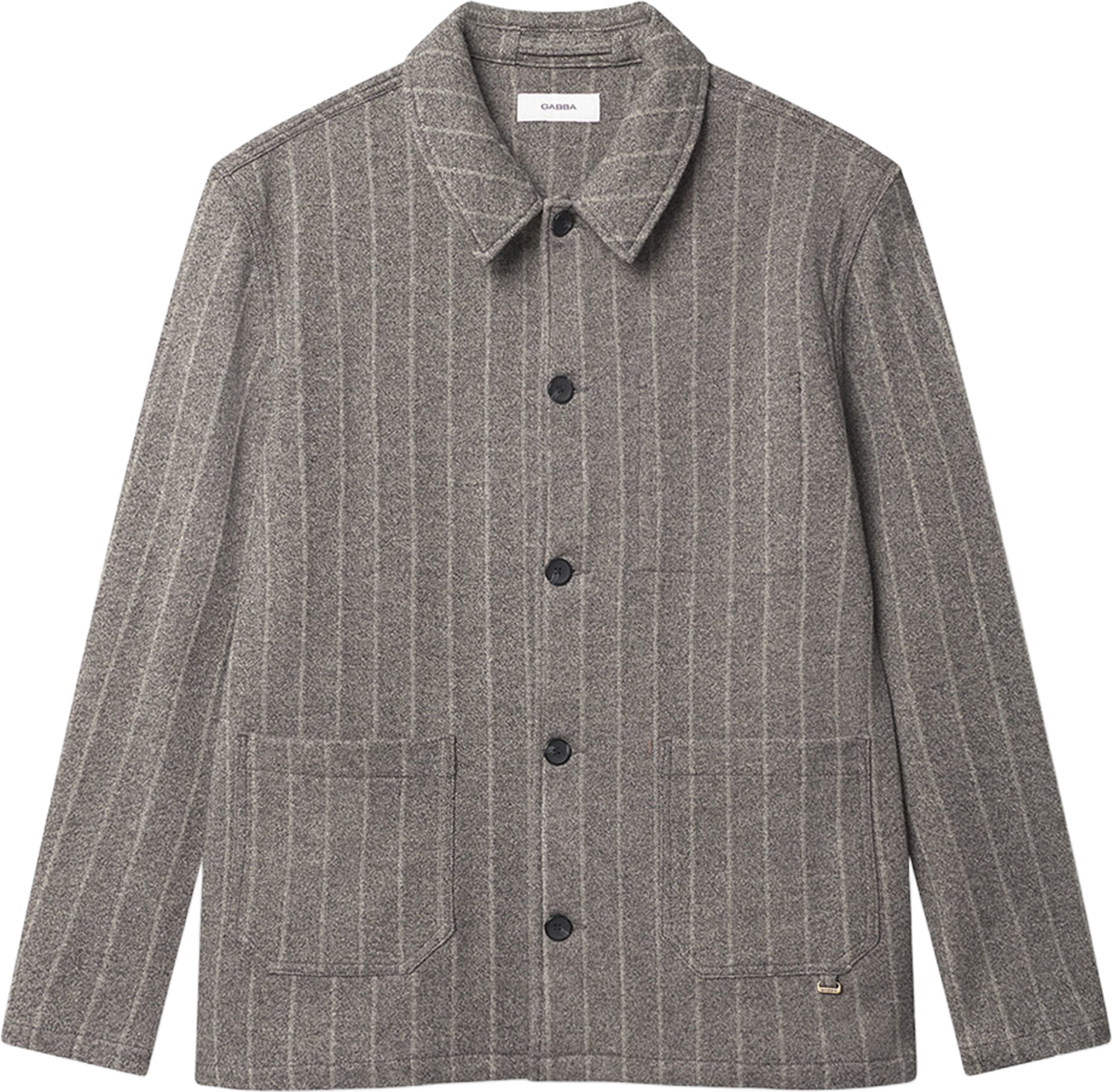Libre AX Stripes Overshirt, från GABBA, i färgen Grey Stripe. Klicka för att öppna bilden i stort format