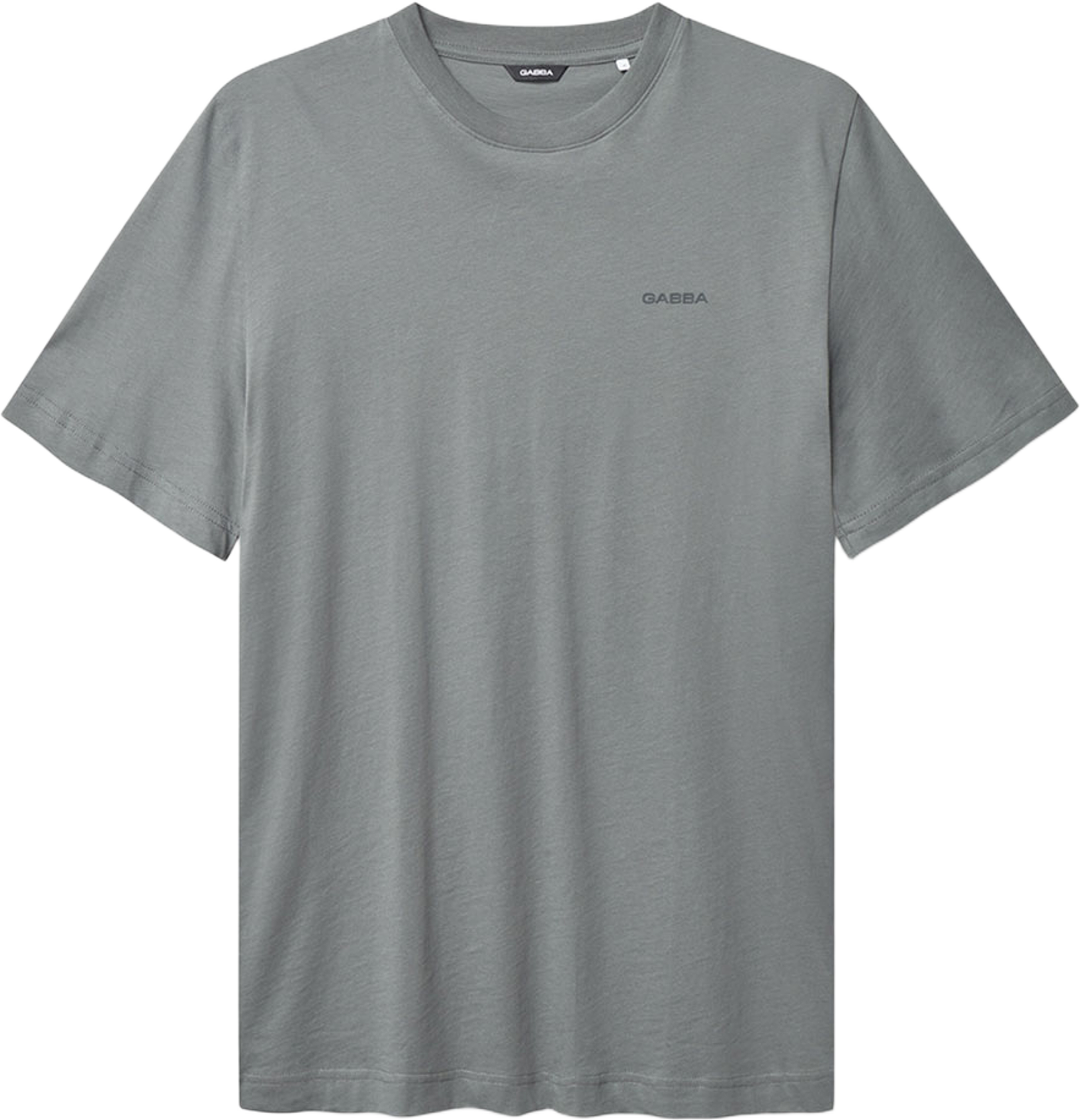 Dune Logo SS GOTS T-shirt S/S, från GABBA, i färgen Dust Sage Green. Klicka för att öppna bilden i stort format