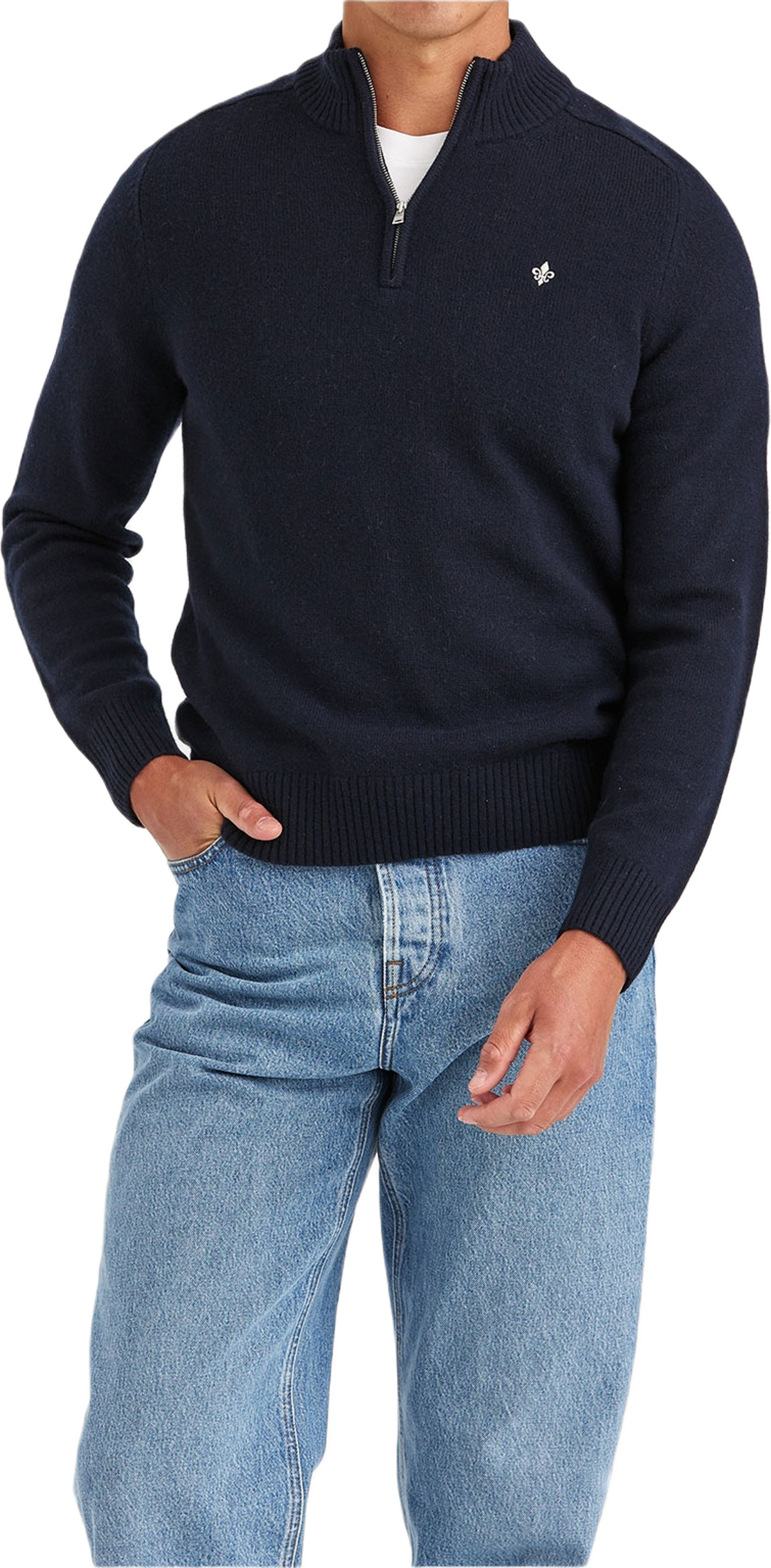 New Hertford Half Zip, från Morris, i färgen Navy.