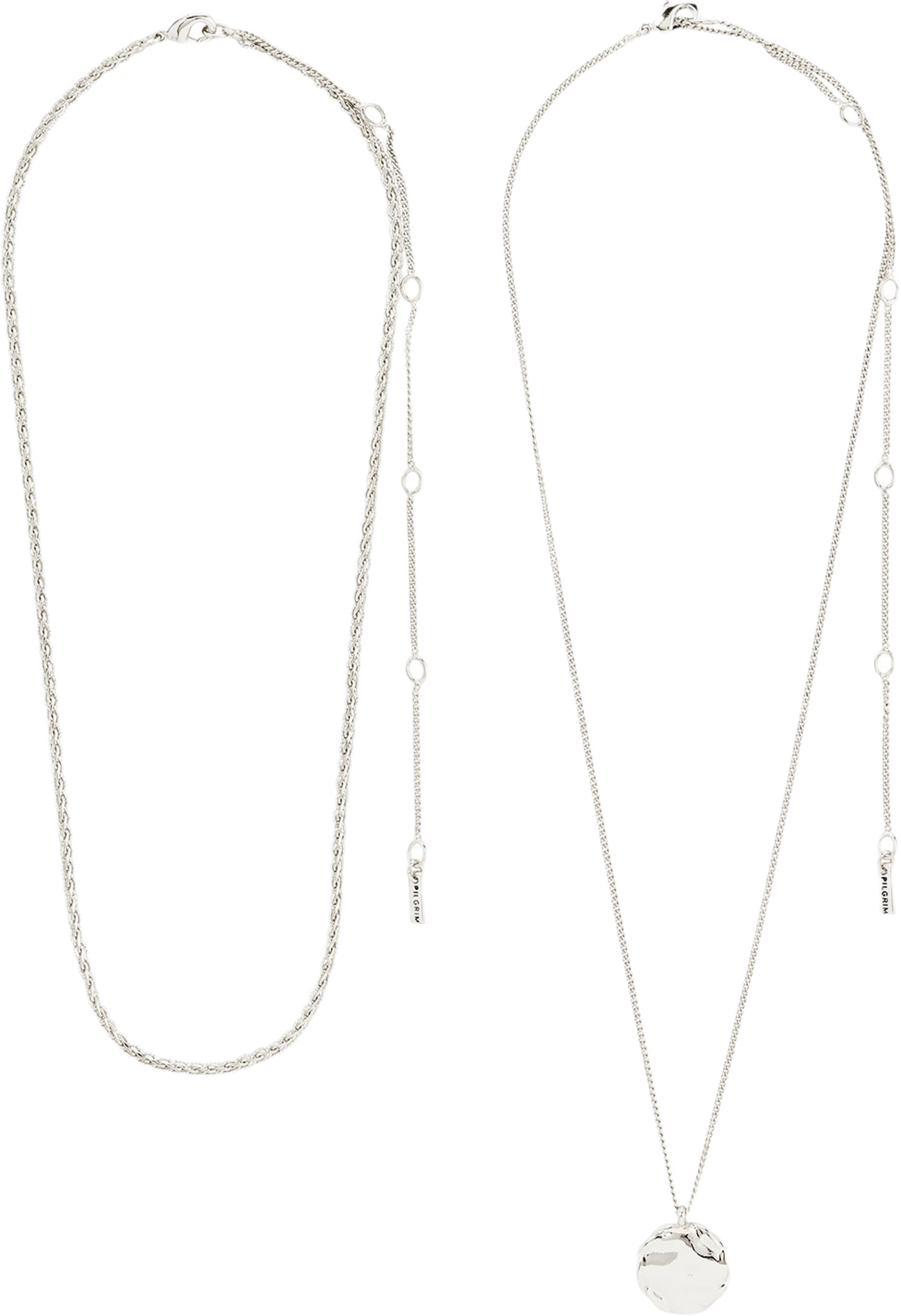 Declan Necklace 2-In-1 Set, Silver-Plated