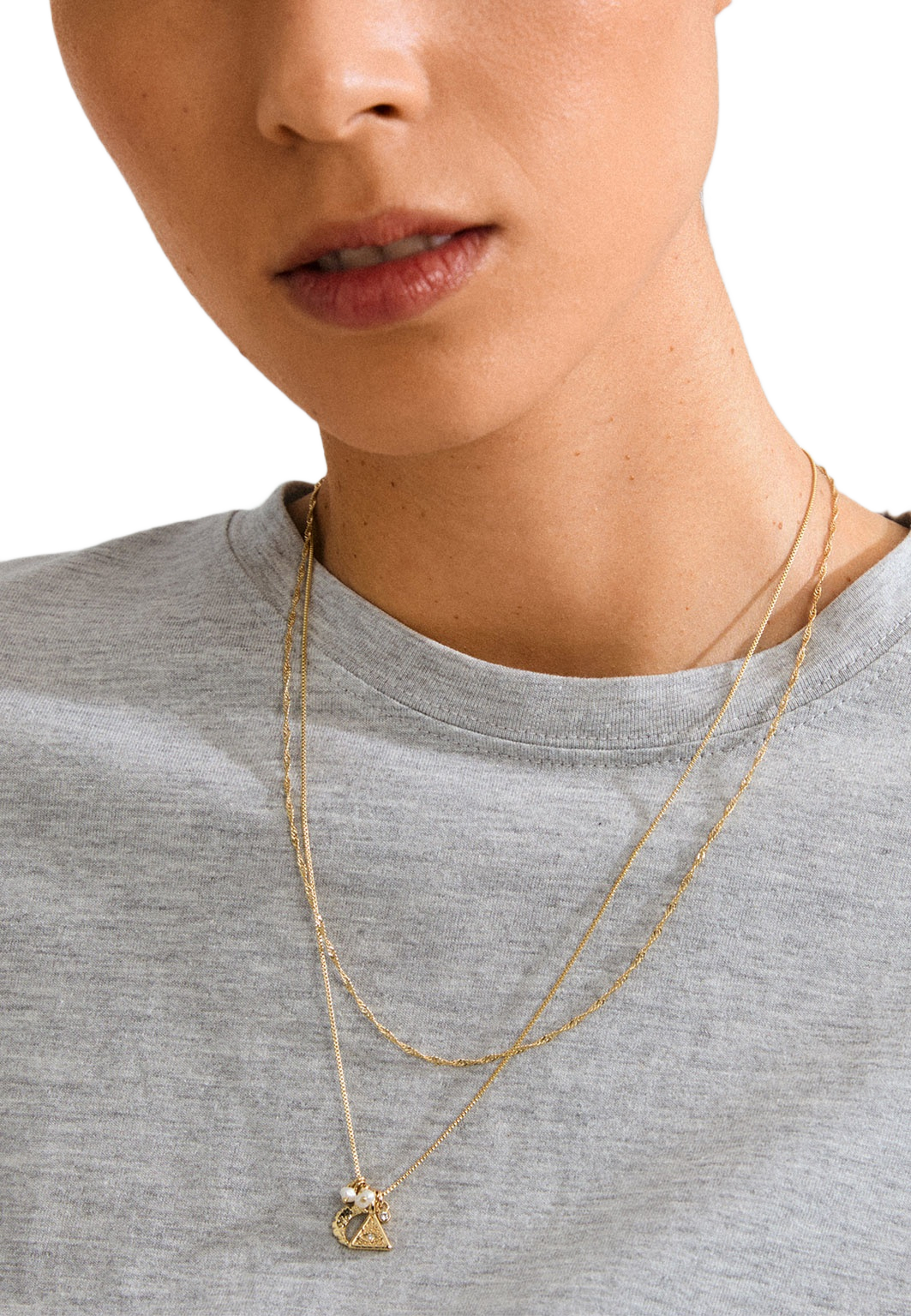 Between Necklace 2-In-1 Gold-Plated