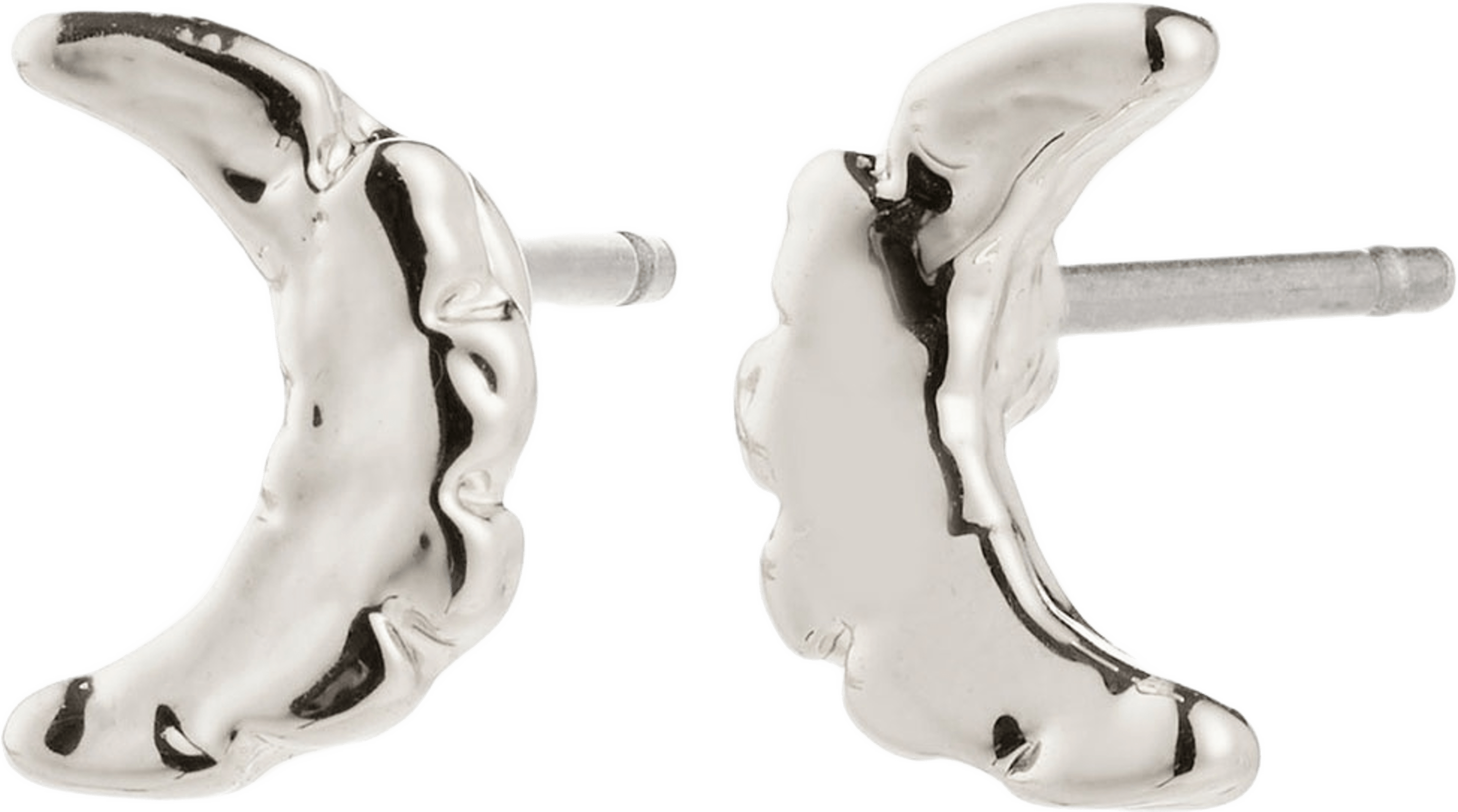 Between Moon Earrings Silver-Plated