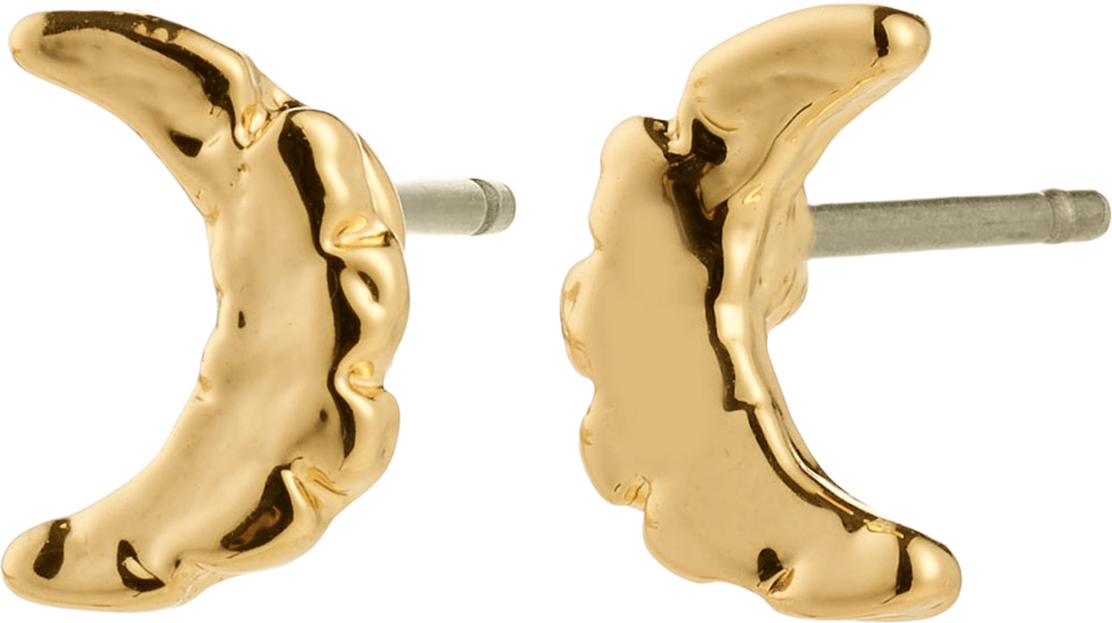 Between Moon Earrings Gold-Plated