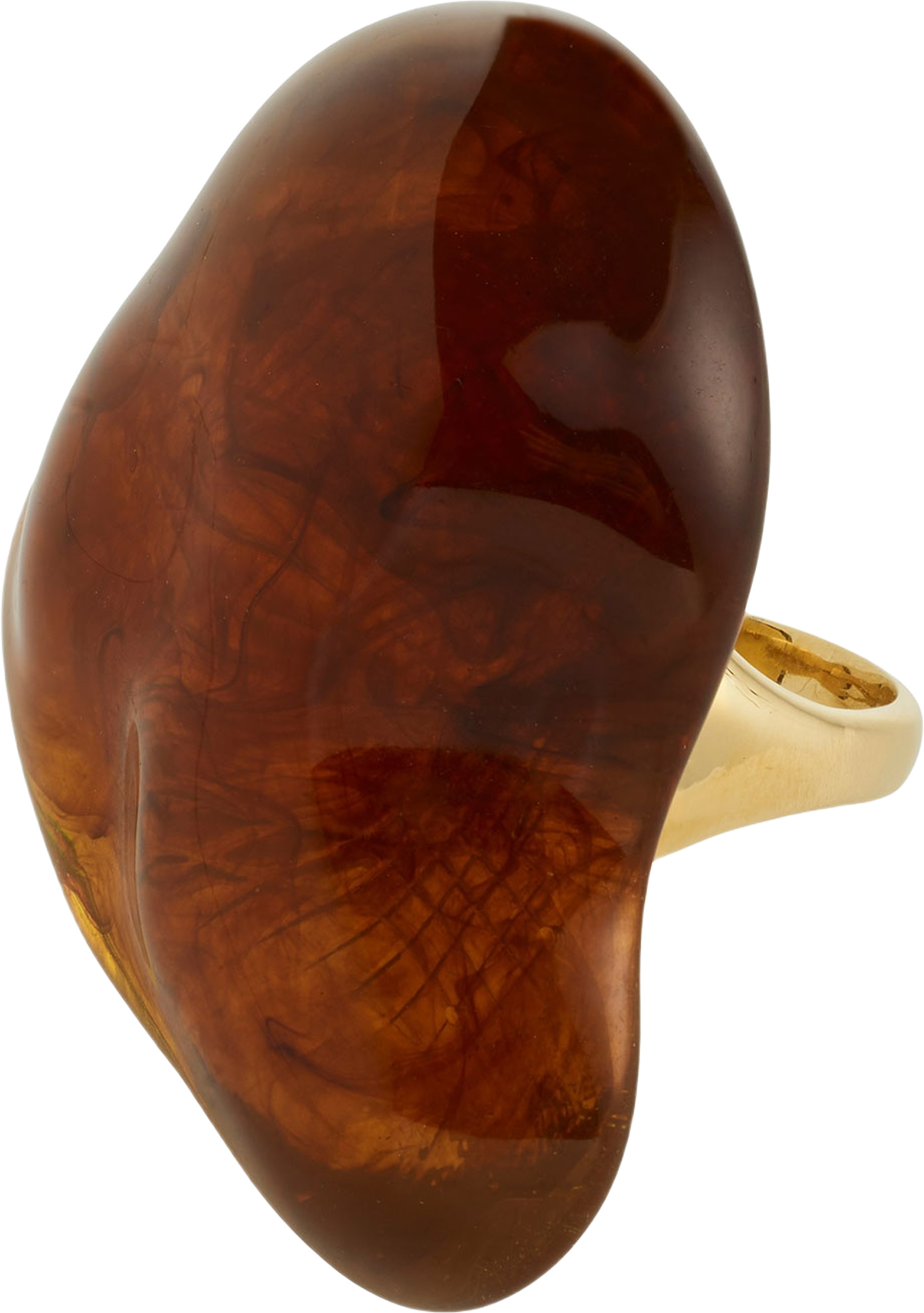 Lian Ring Gold-Plated/Brown