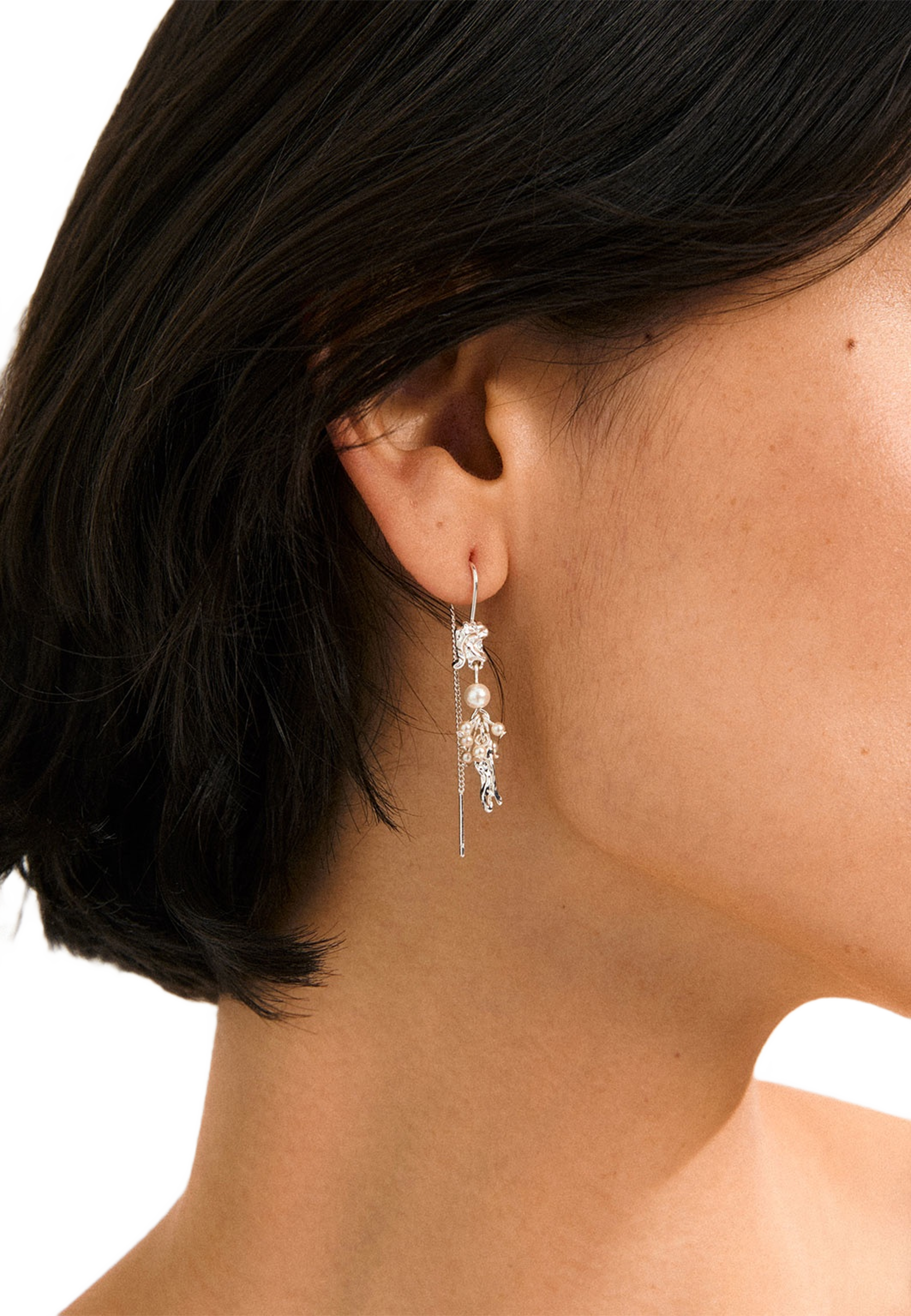 Milo Chain Earrings Silver-Plated