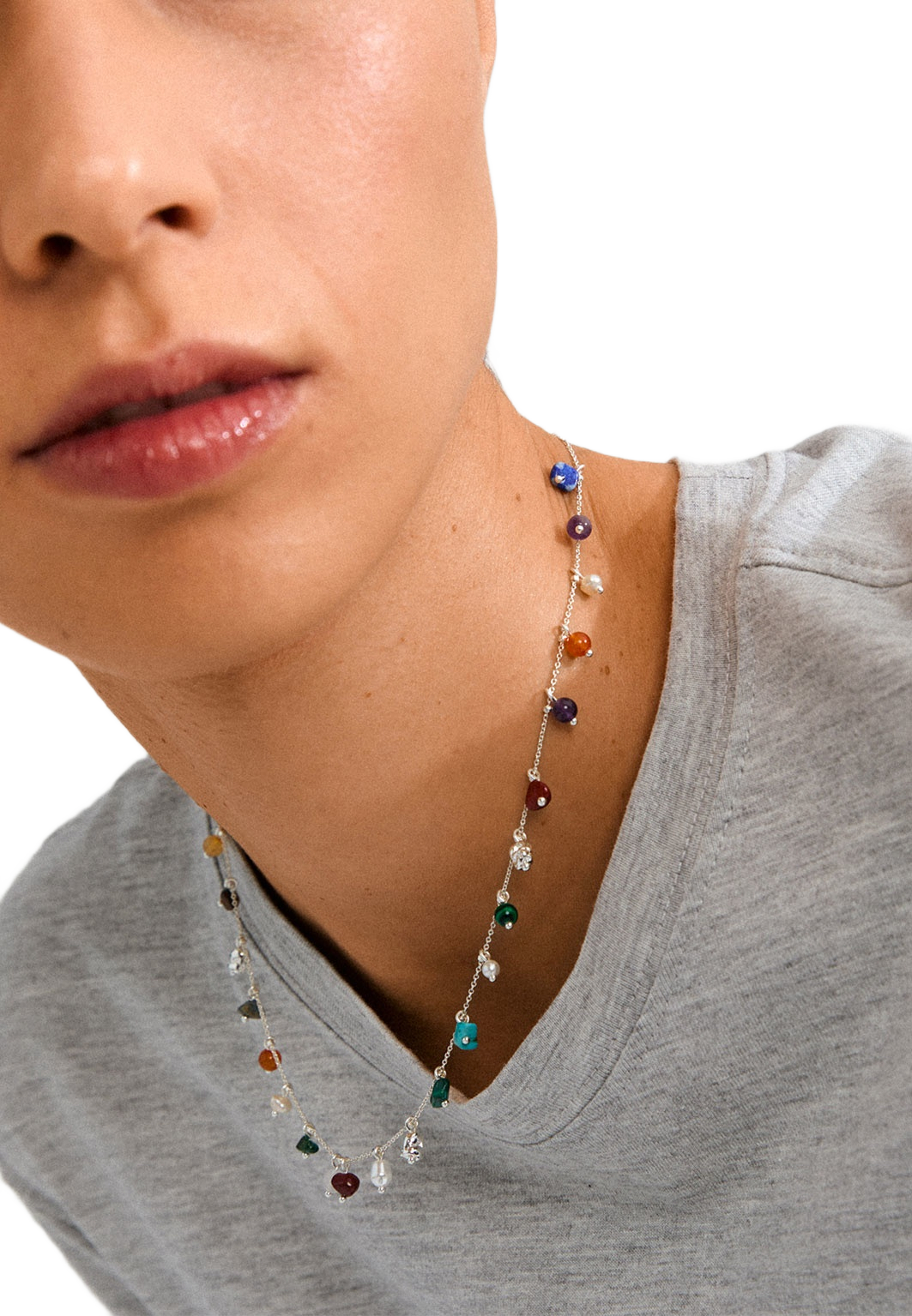 Between Necklace Silver-Plated