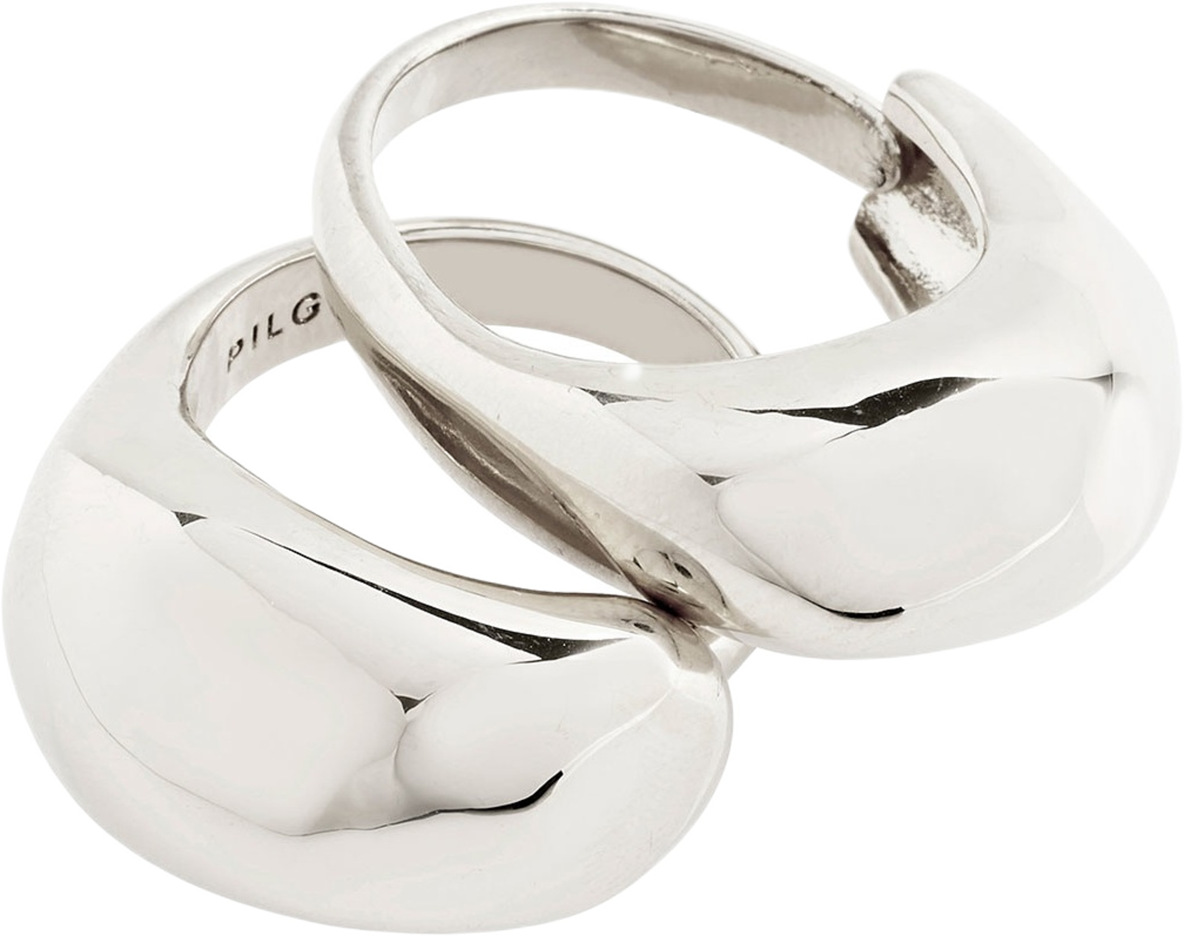 Harrison Rings, 2-In-1 Set, Silver-Plated
