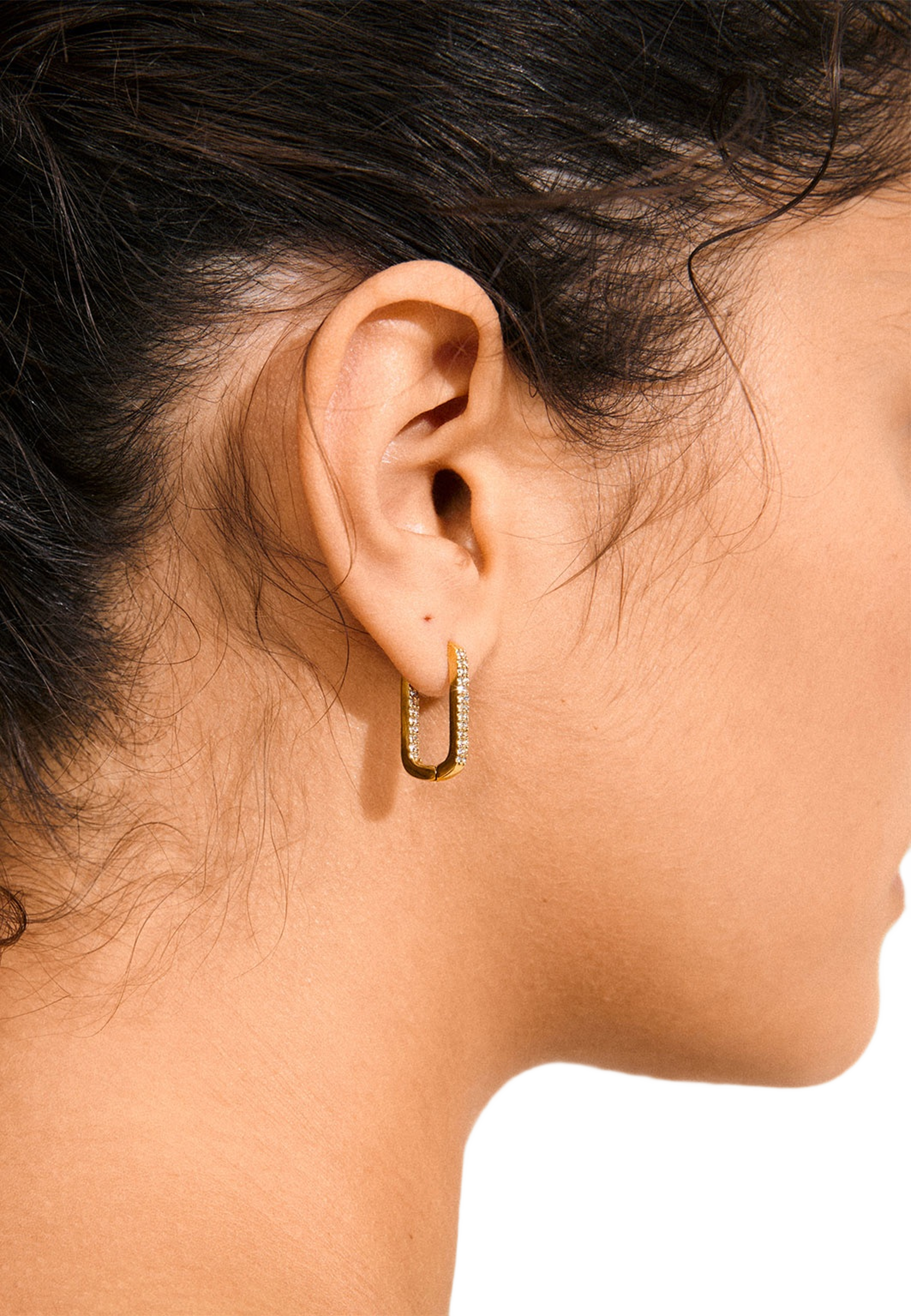 Phase Oval Hoops Gold-Plated