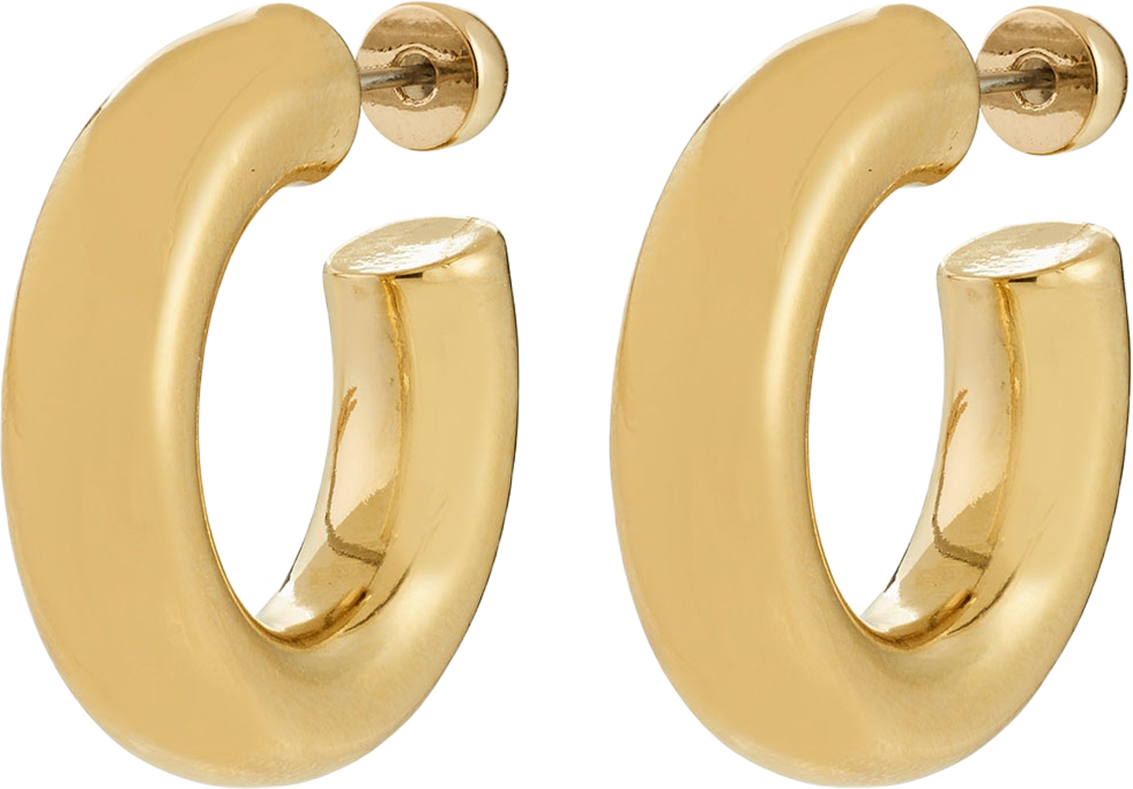 Phase Medium Hoops Gold-Plated