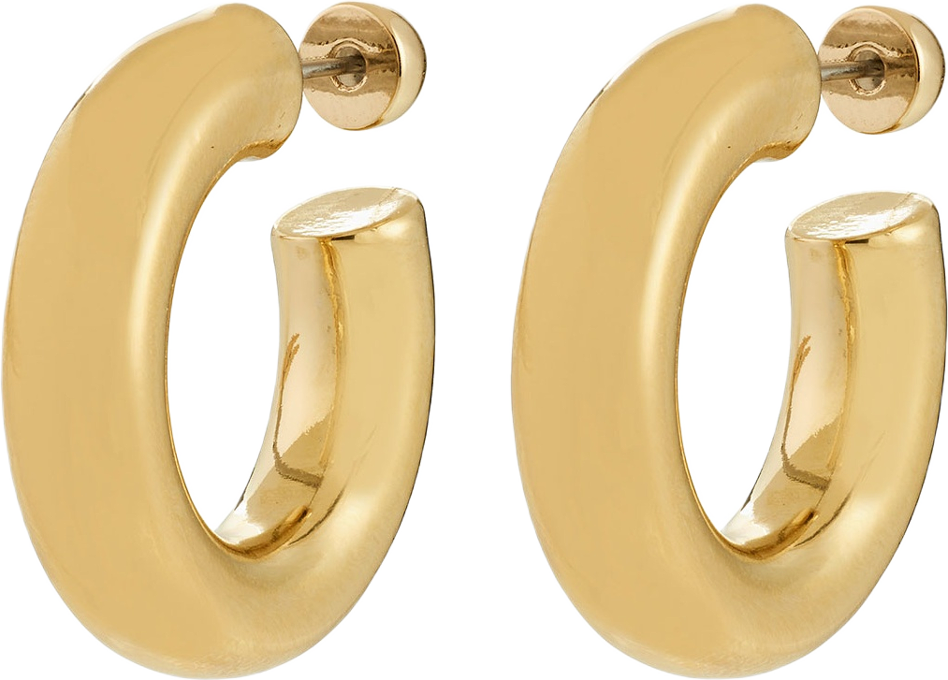 Phase Large Hoops Gold-Plated