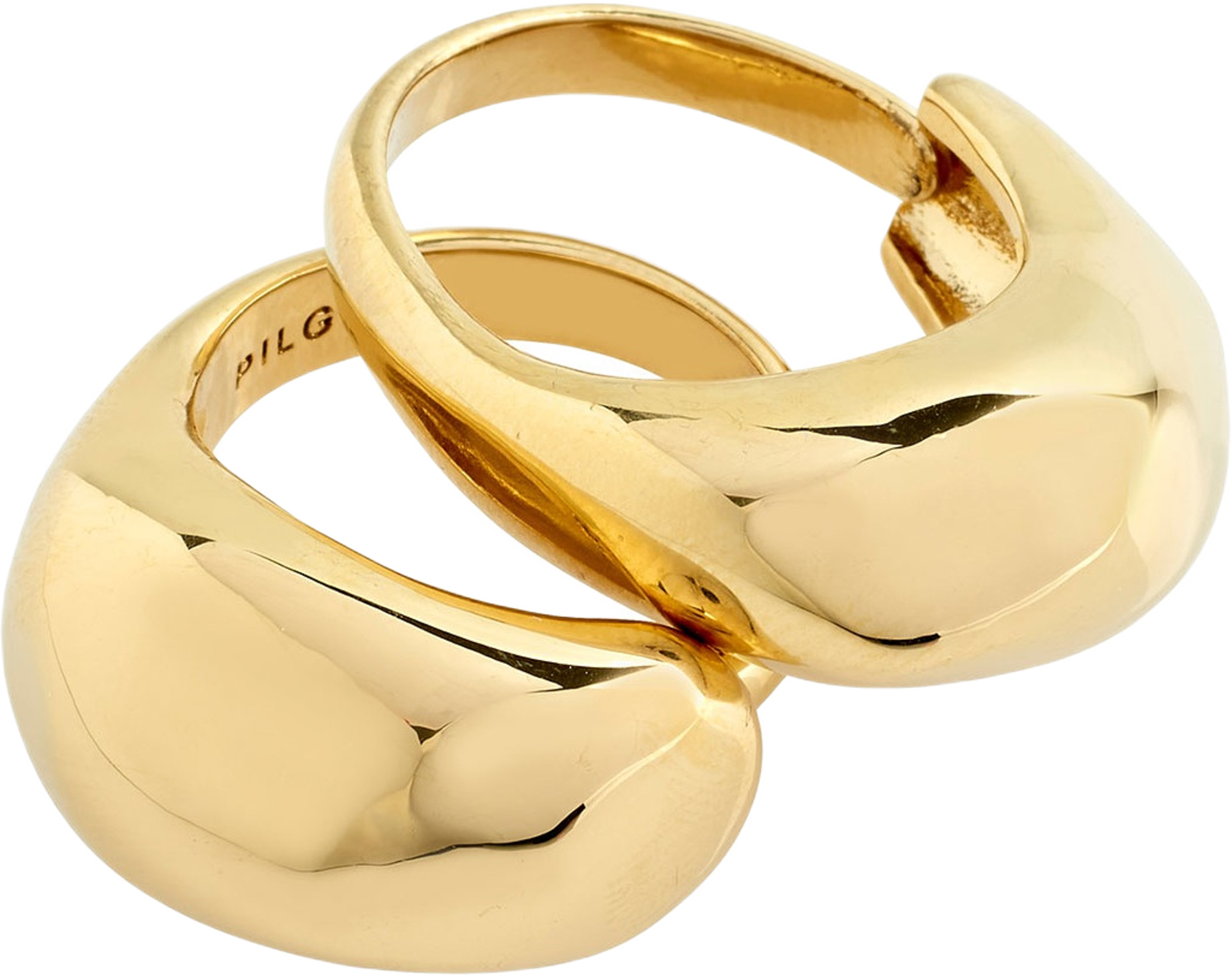 Harrison Rings, 2-In-1 Set, Gold-Plated