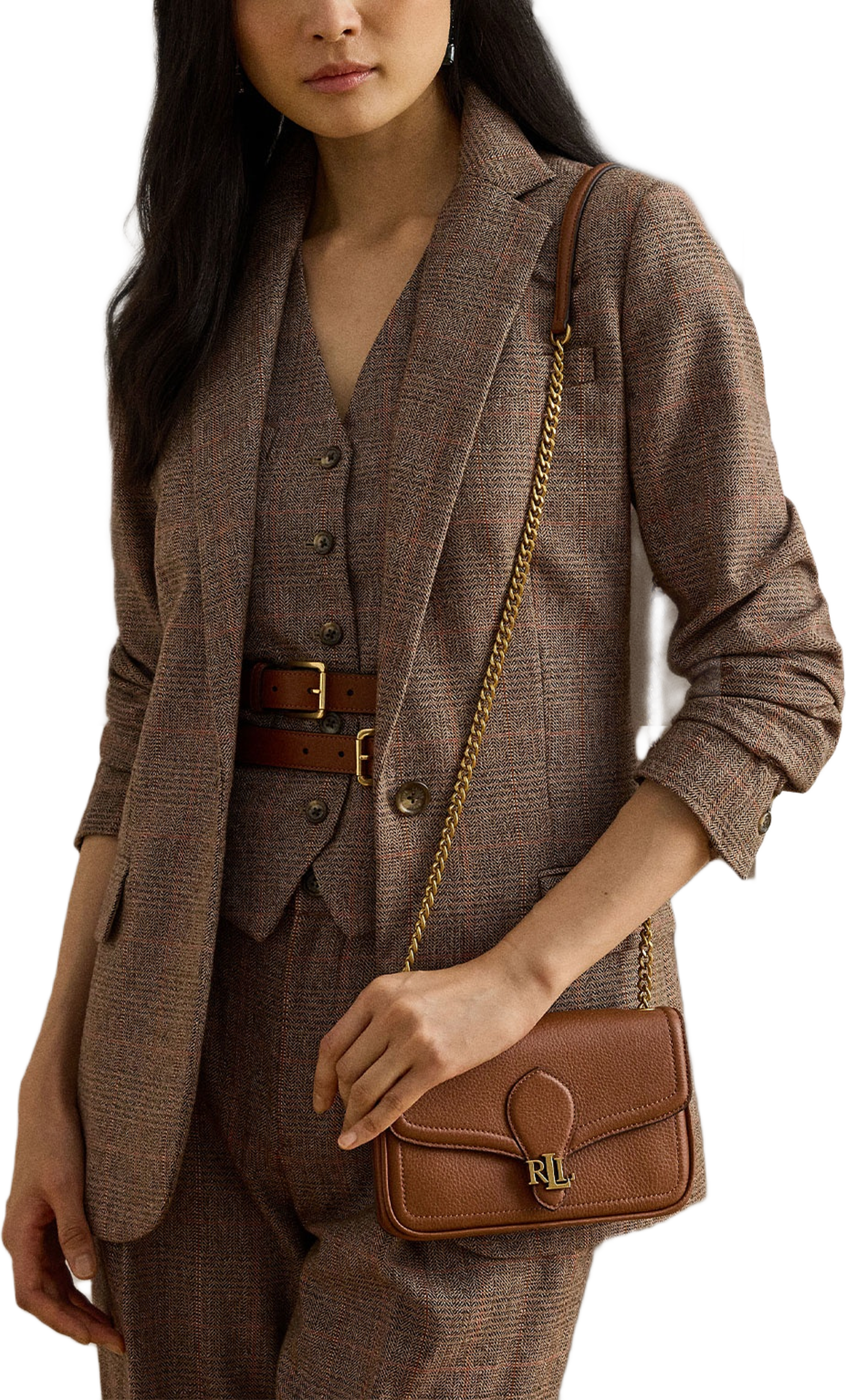 Pebbled Leather Bradley Crossbody Wallet
