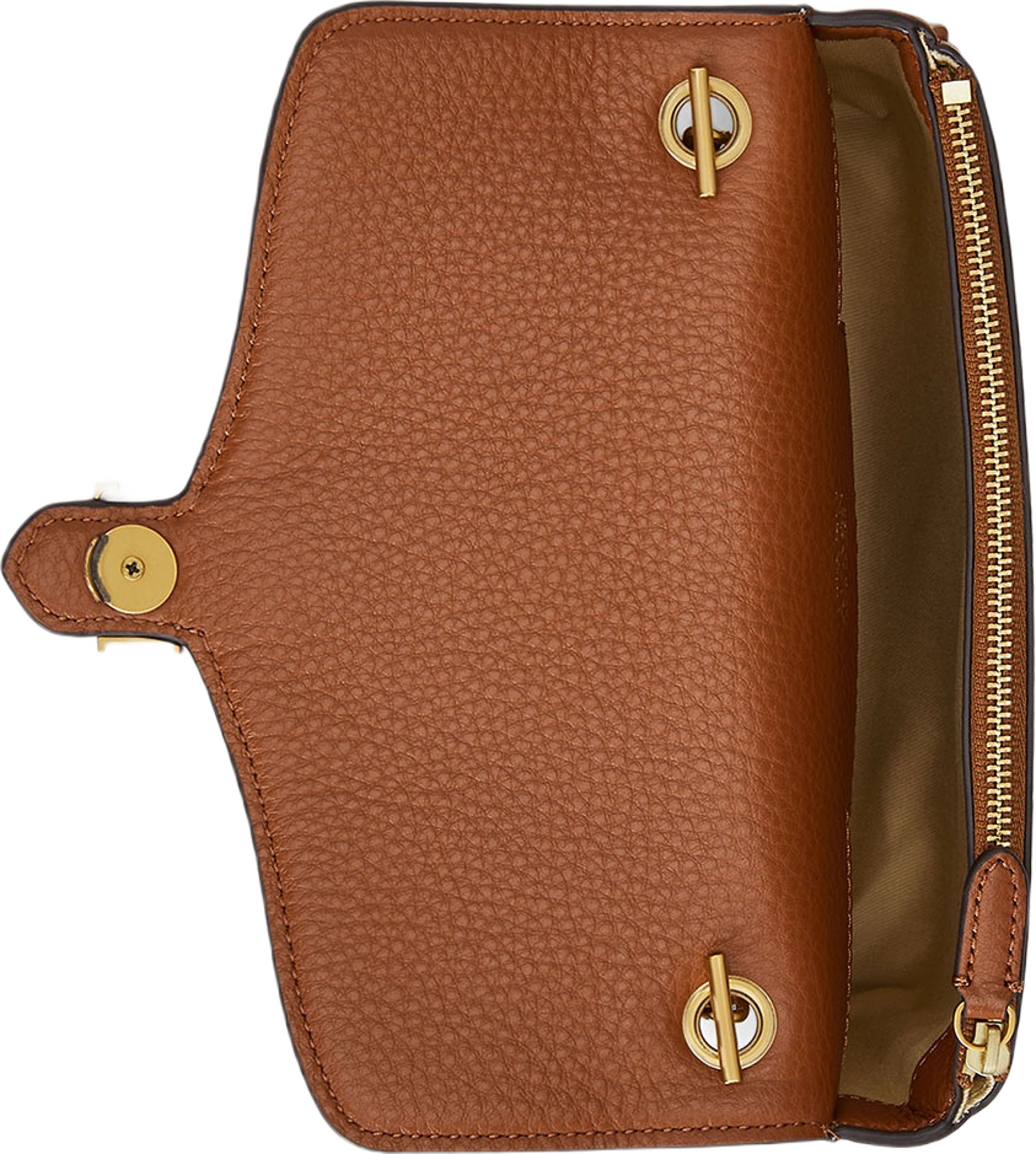 Pebbled Leather Bradley Crossbody Wallet