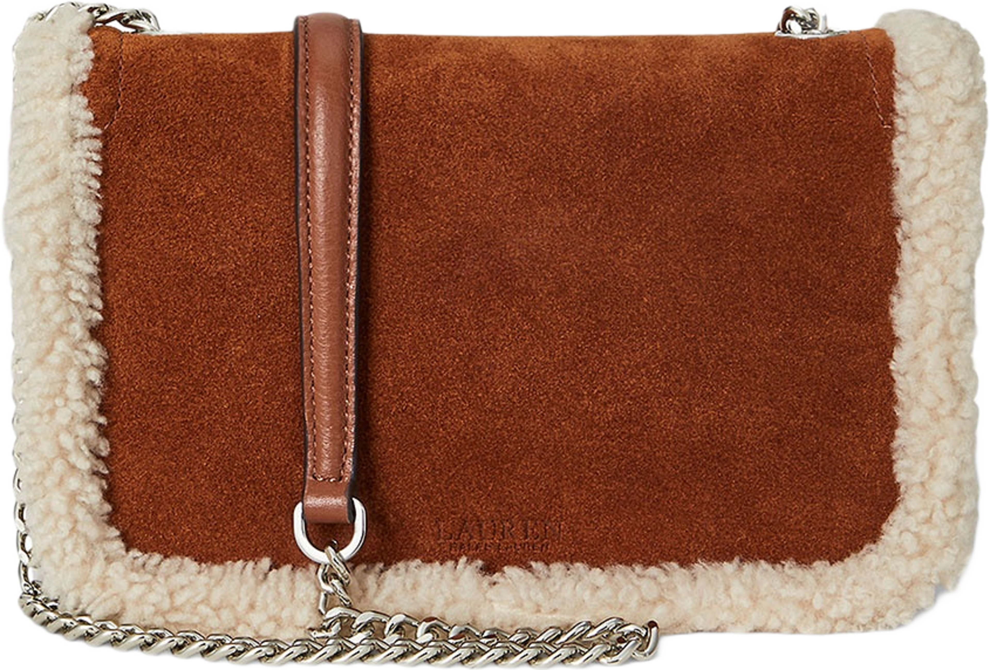 Shearling-Trim Bradley Crossbody Wallet