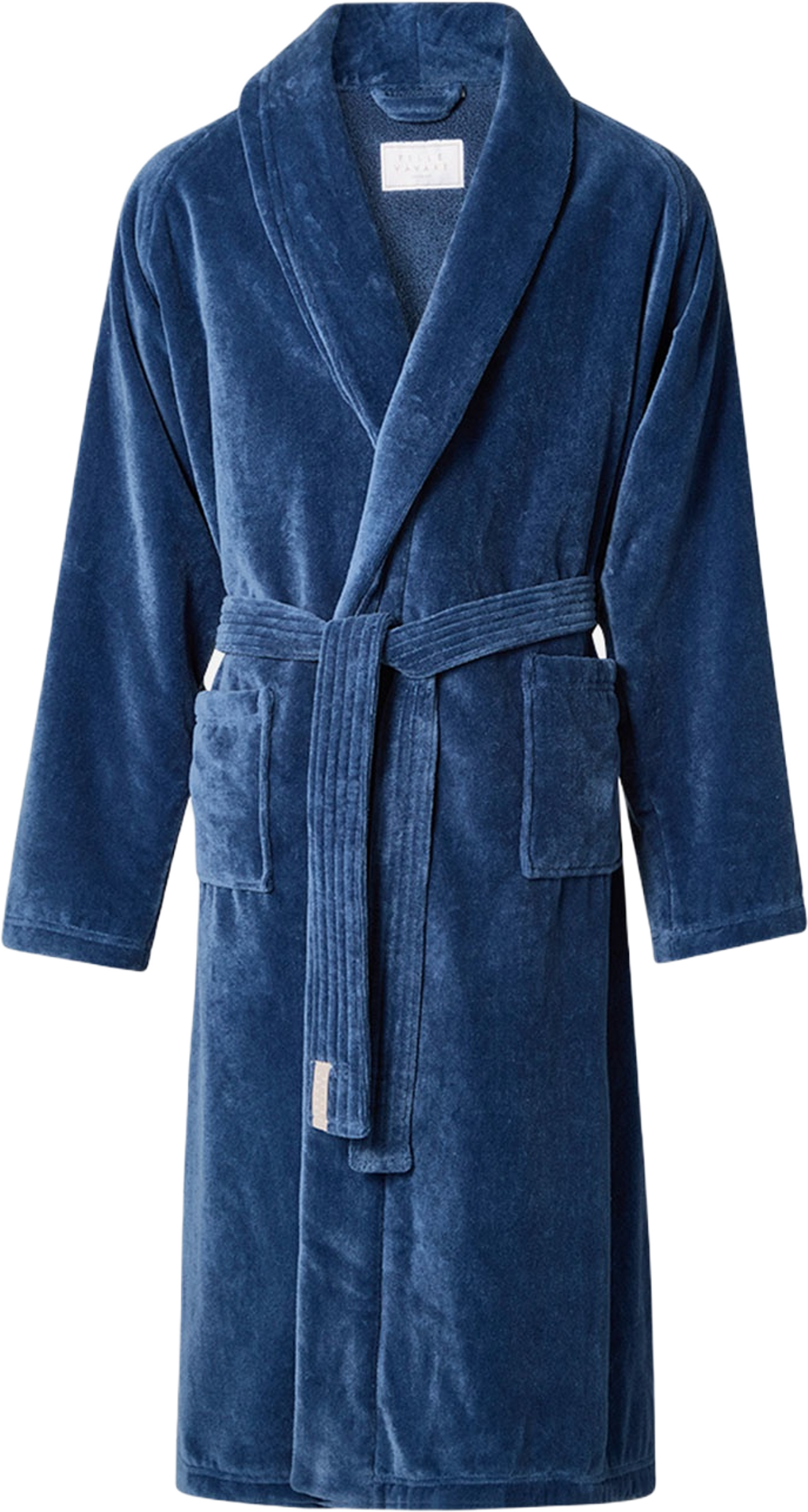 Morgonrock Torekov, från Pelle Vävare, i färgen Ocean Blue1.