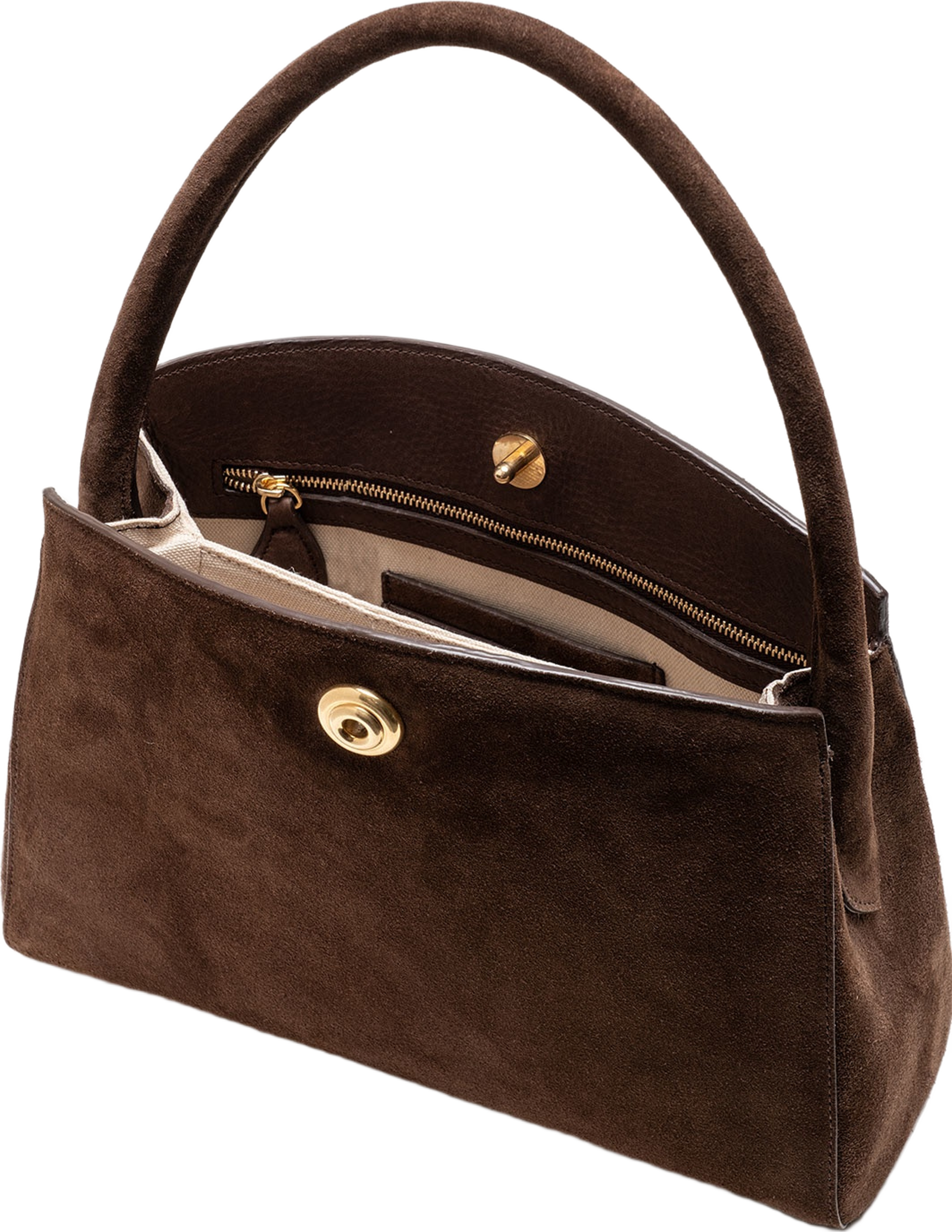 Pushlock Lady Bag, från Liffner, i färgen Dark Brown.