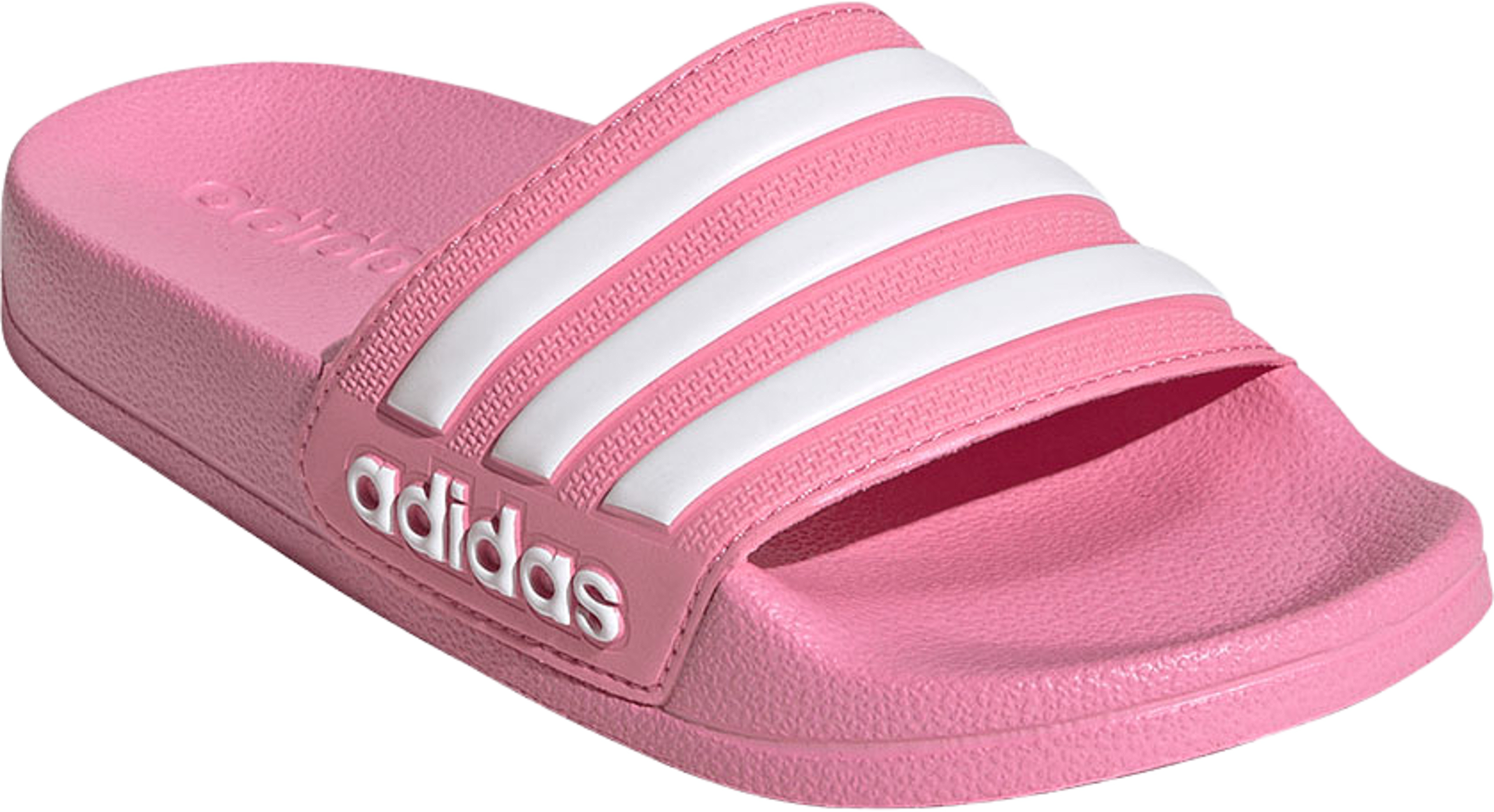 Adilette Badtofflor, från Adidas Originals, i färgen Blipnk/Ftwwht/Blipnk. Klicka för att öppna bilden i stort format