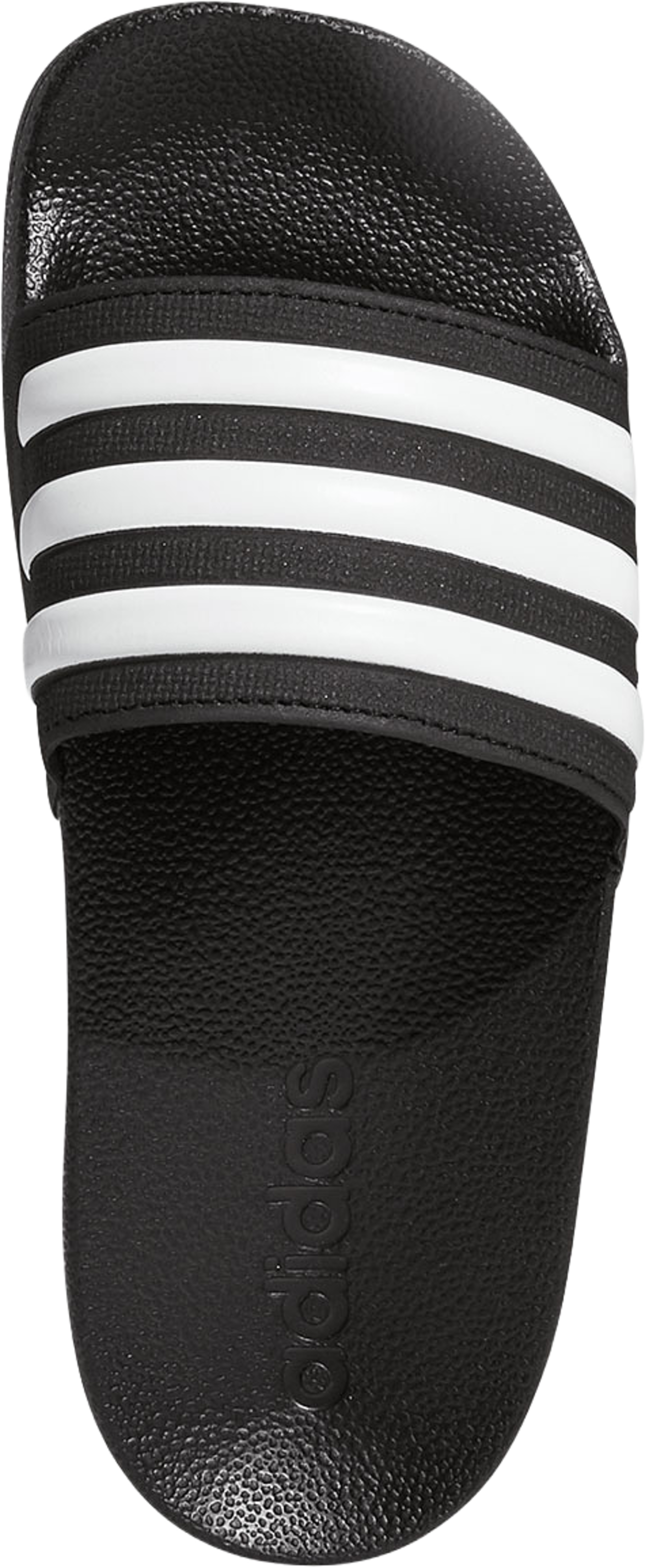 Adilette Badtofflor, från Adidas Originals, i färgen Cblack/Ftwwht/Cblack. Klicka för att öppna bilden i stort format