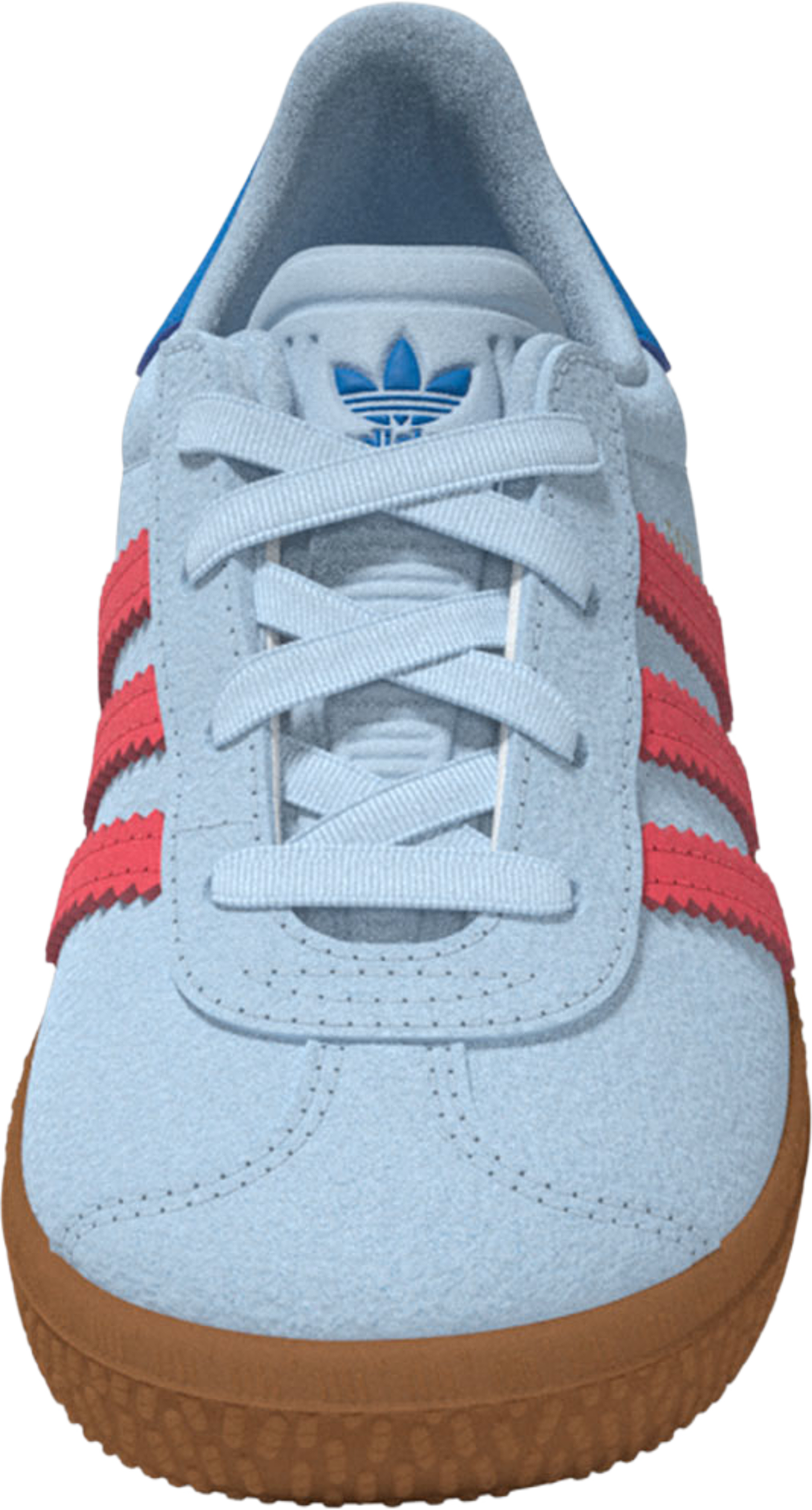 Barnskor Gazelle med elastiska snören och komfort, från Adidas Originals, i färgen Crsk/Selure/Blubir. Klicka för att öppna bilden i stort format