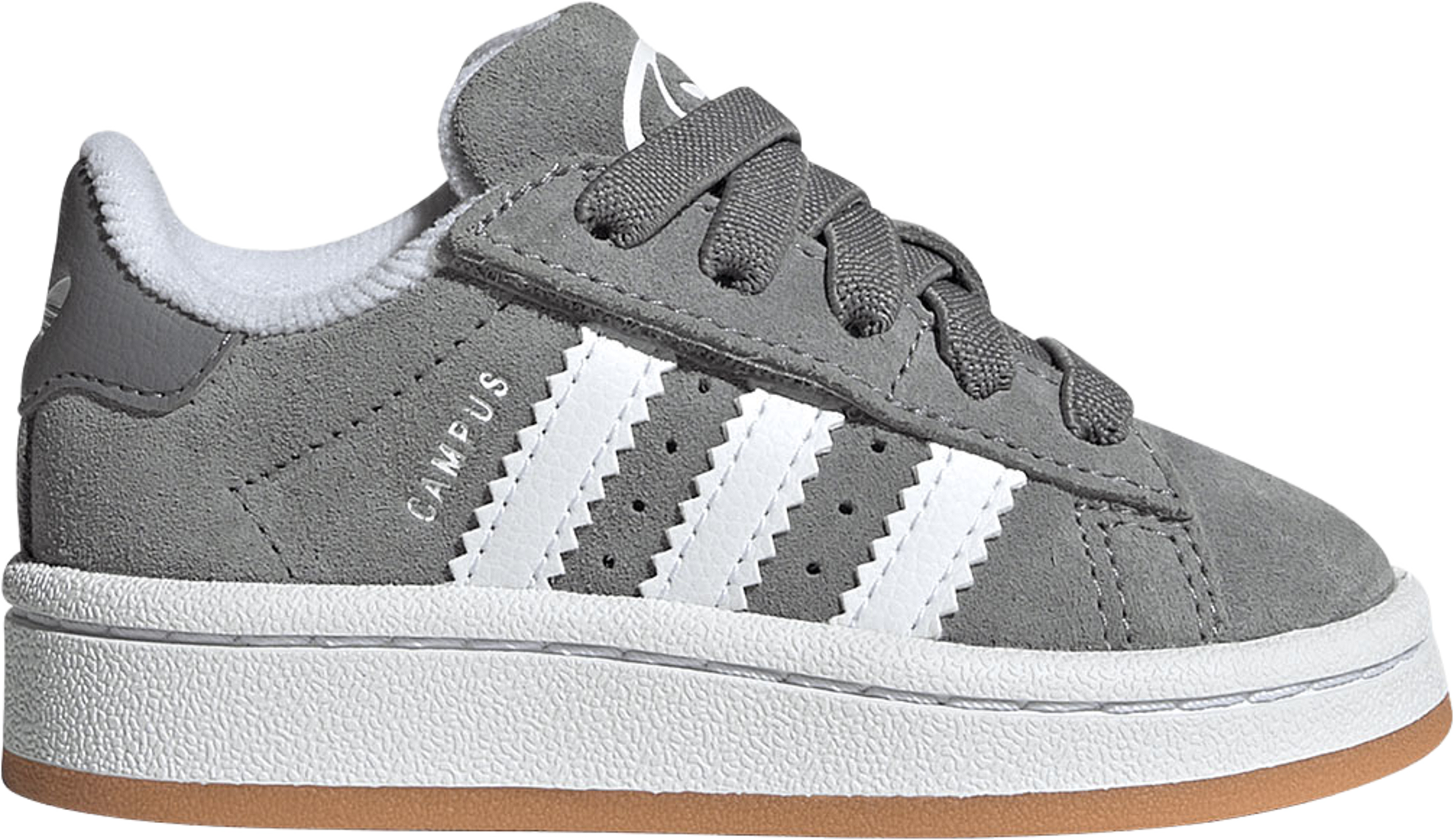 Campus 00s Comfort Closure Elastic Lace Skor Barn, från Adidas Originals, i färgen Grethr/Ftwwht/Gum2. Klicka för att öppna bilden i stort format