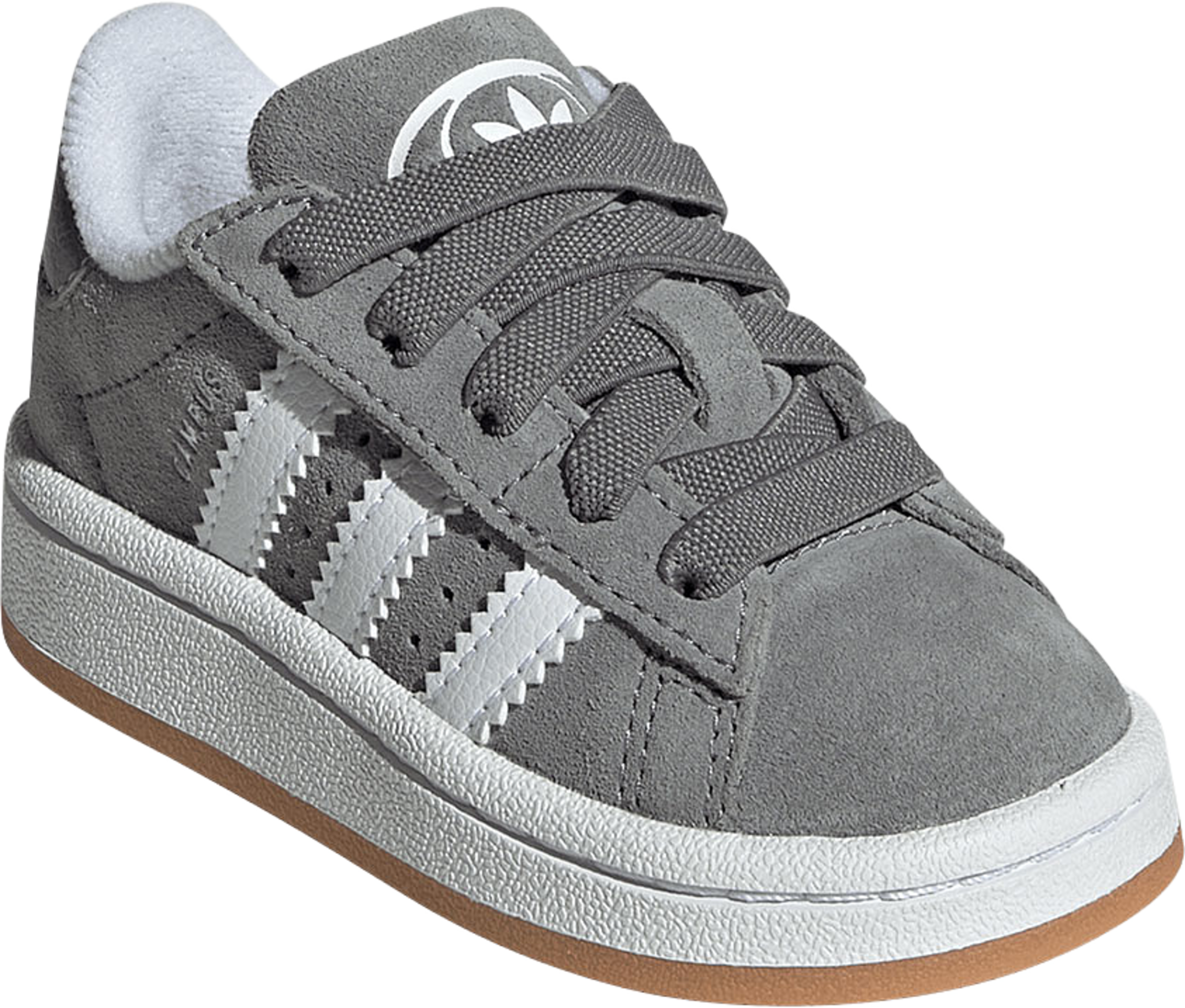 Campus 00s Comfort Closure Elastic Lace Skor Barn, från Adidas Originals, i färgen Grethr/Ftwwht/Gum2. Klicka för att öppna bilden i stort format