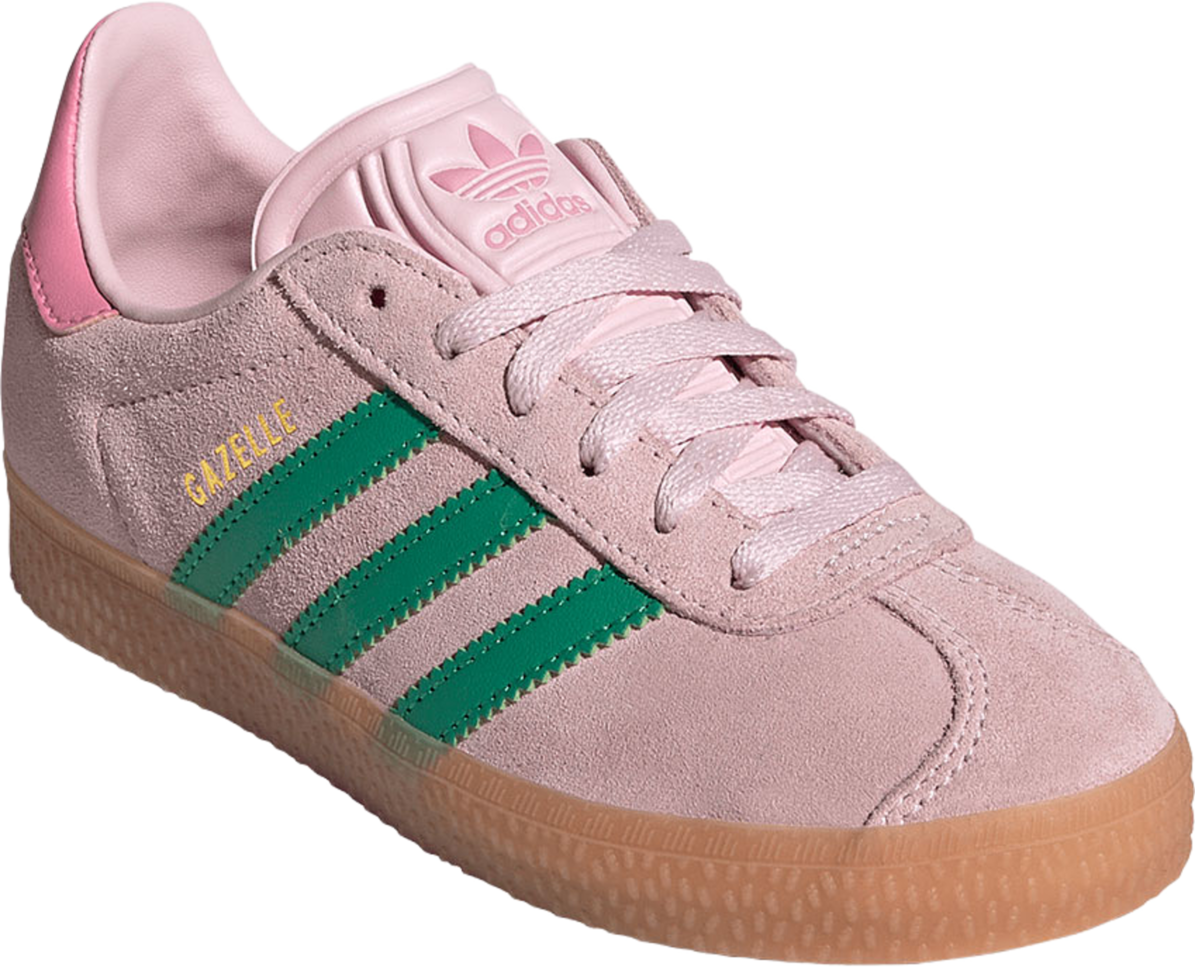 Gazelle Barnskor, från Adidas Originals, i färgen Clpink/Cougrn/Blipnk. Klicka för att öppna bilden i stort format