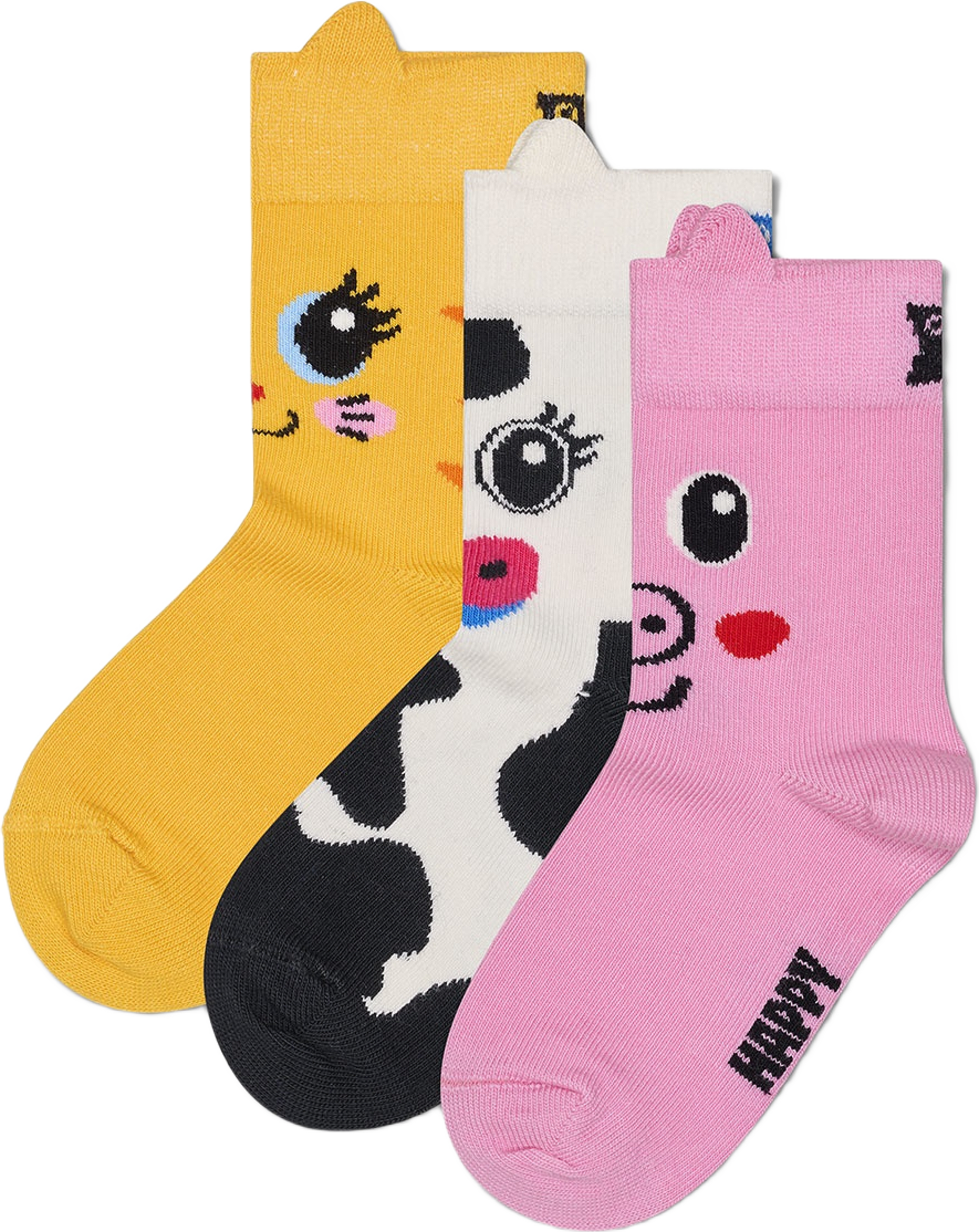Kids 3-pack Barn Animals Socks Gift Set, från Happy Socks, i färgen Red.