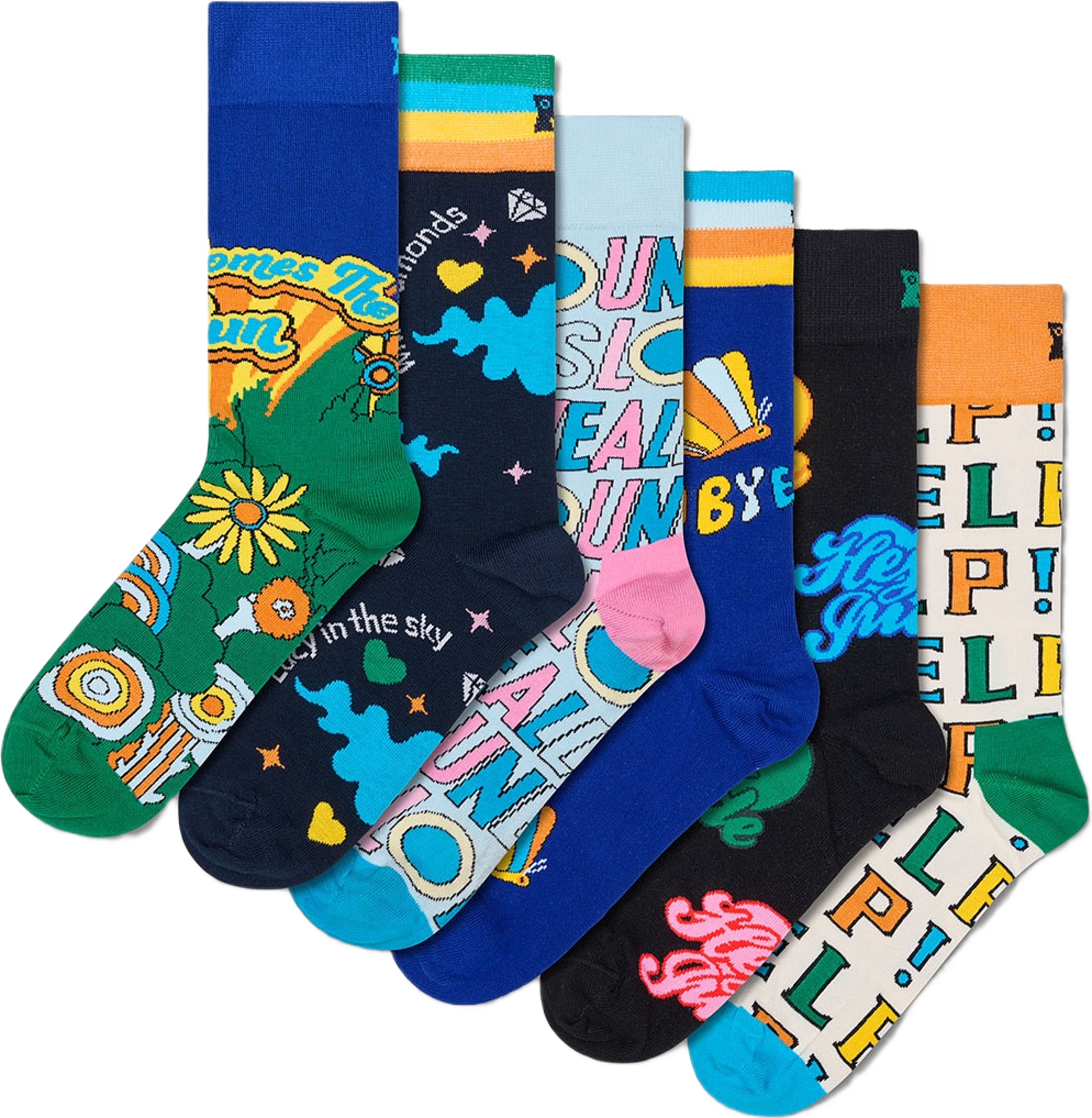 The Beatles 6-Pack Socks Gift Set