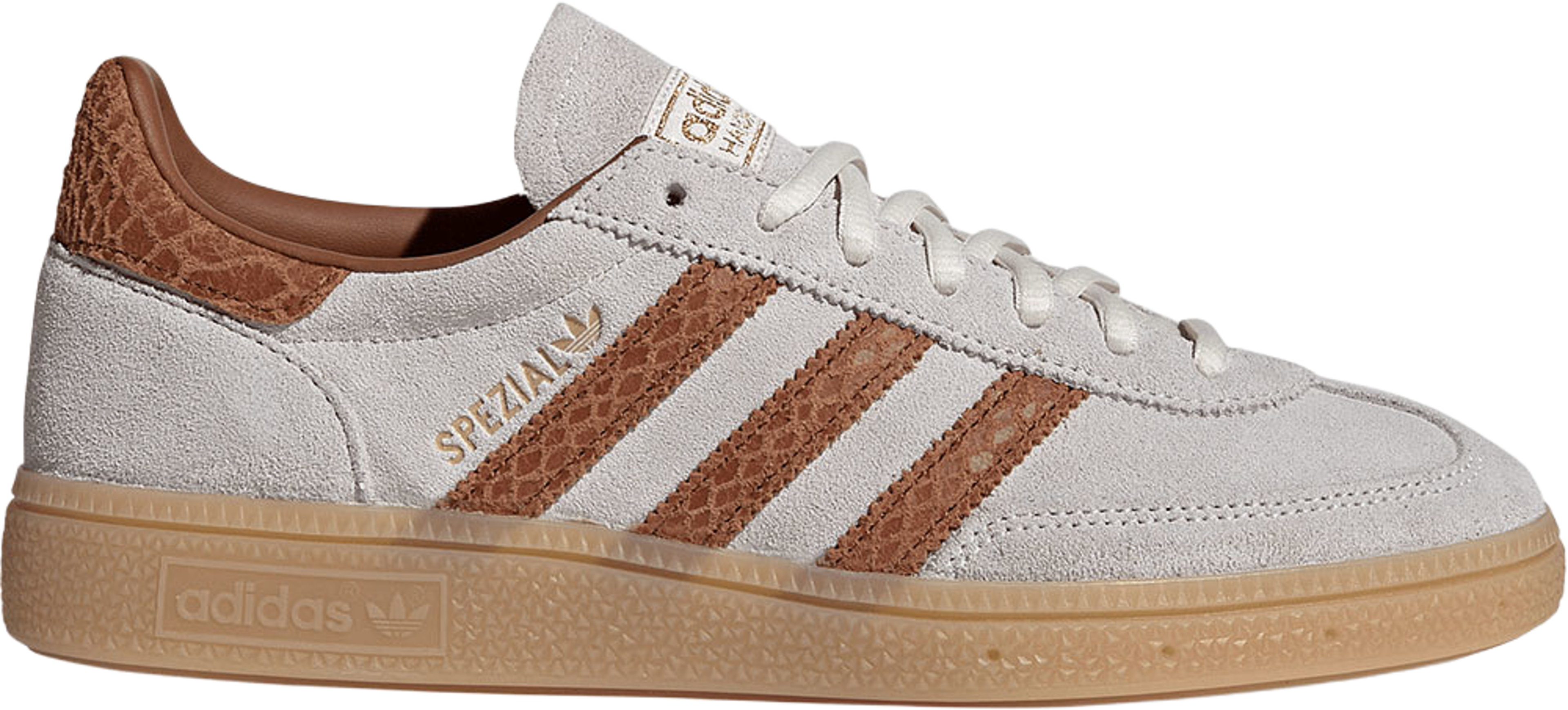 Handball Spezial Skor, från Adidas Originals, i färgen Owhite/Dubr/Gum3. Klicka för att öppna bilden i stort format