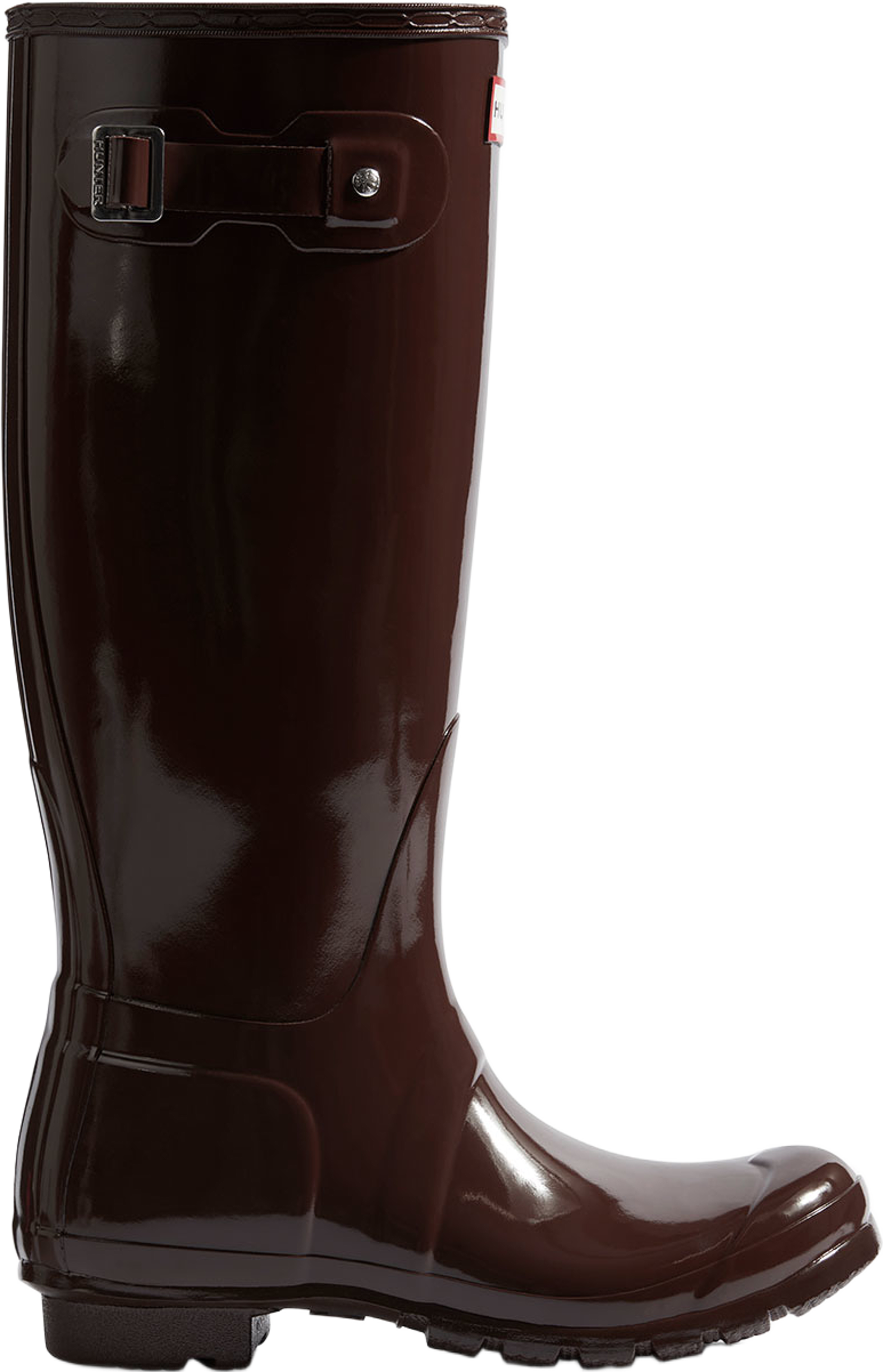 WOMENS ORIGINAL TALL GLOSS BOOT, från Hunter, i färgen Chocolate Brown. Klicka för att öppna bilden i stort format