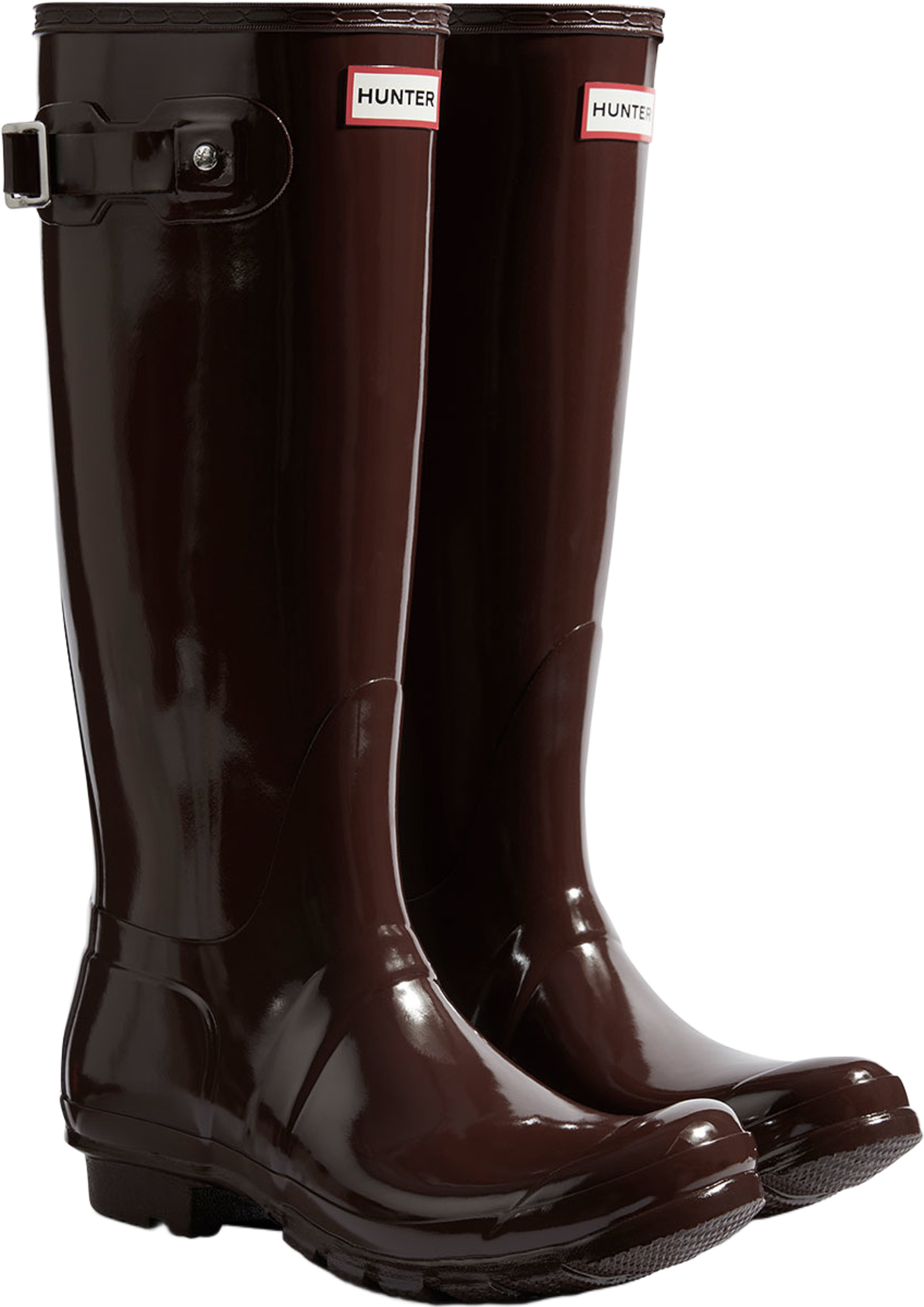 WOMENS ORIGINAL TALL GLOSS BOOT, från Hunter, i färgen Chocolate Brown. Klicka för att öppna bilden i stort format