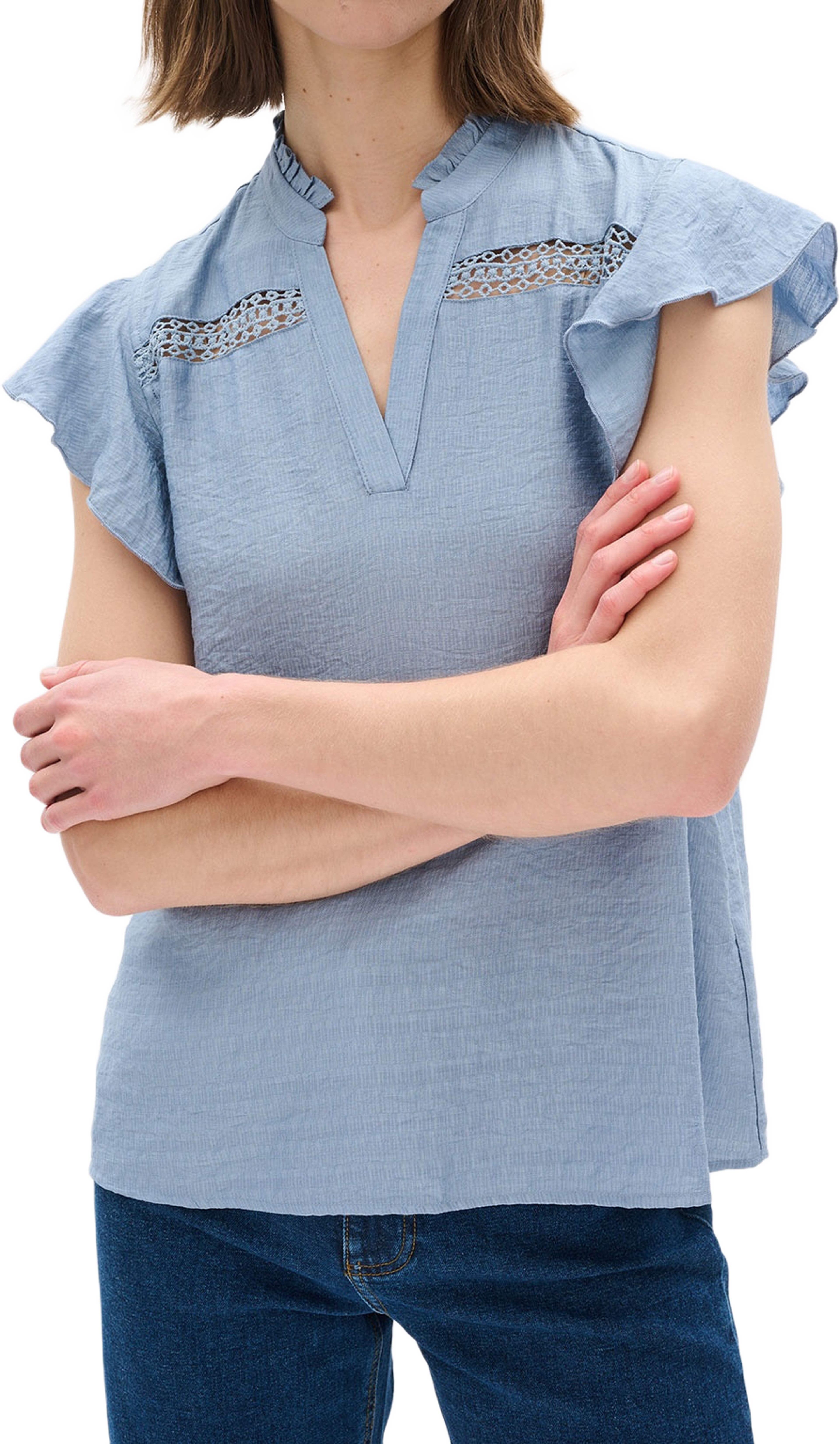 Ima Blouse, från Inwear, i färgen Bleached Blue. Klicka för att öppna bilden i stort format