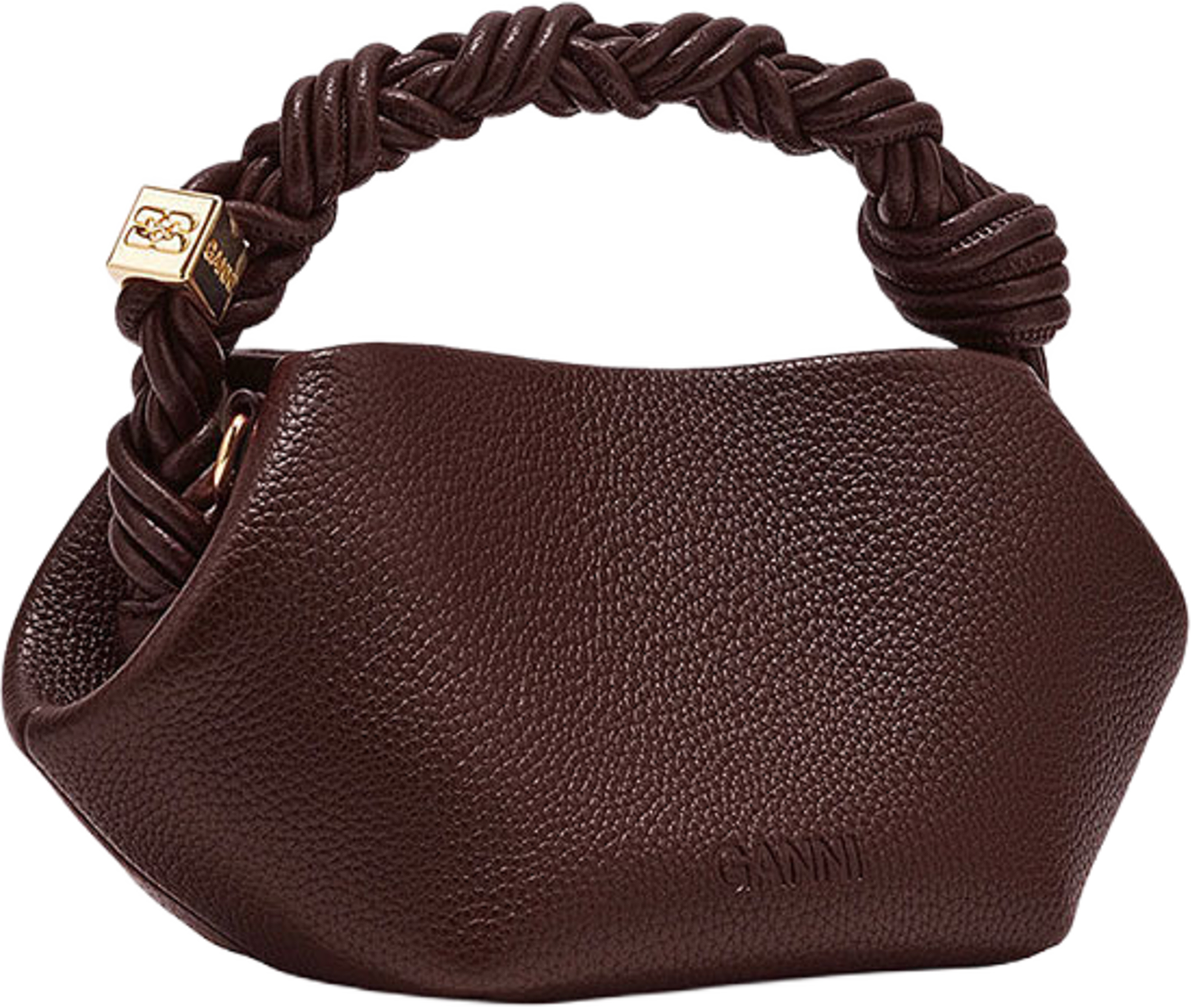 Bou Bag Mini Grained, från GANNI, i färgen Chicory Coffee. Klicka för att öppna bilden i stort format