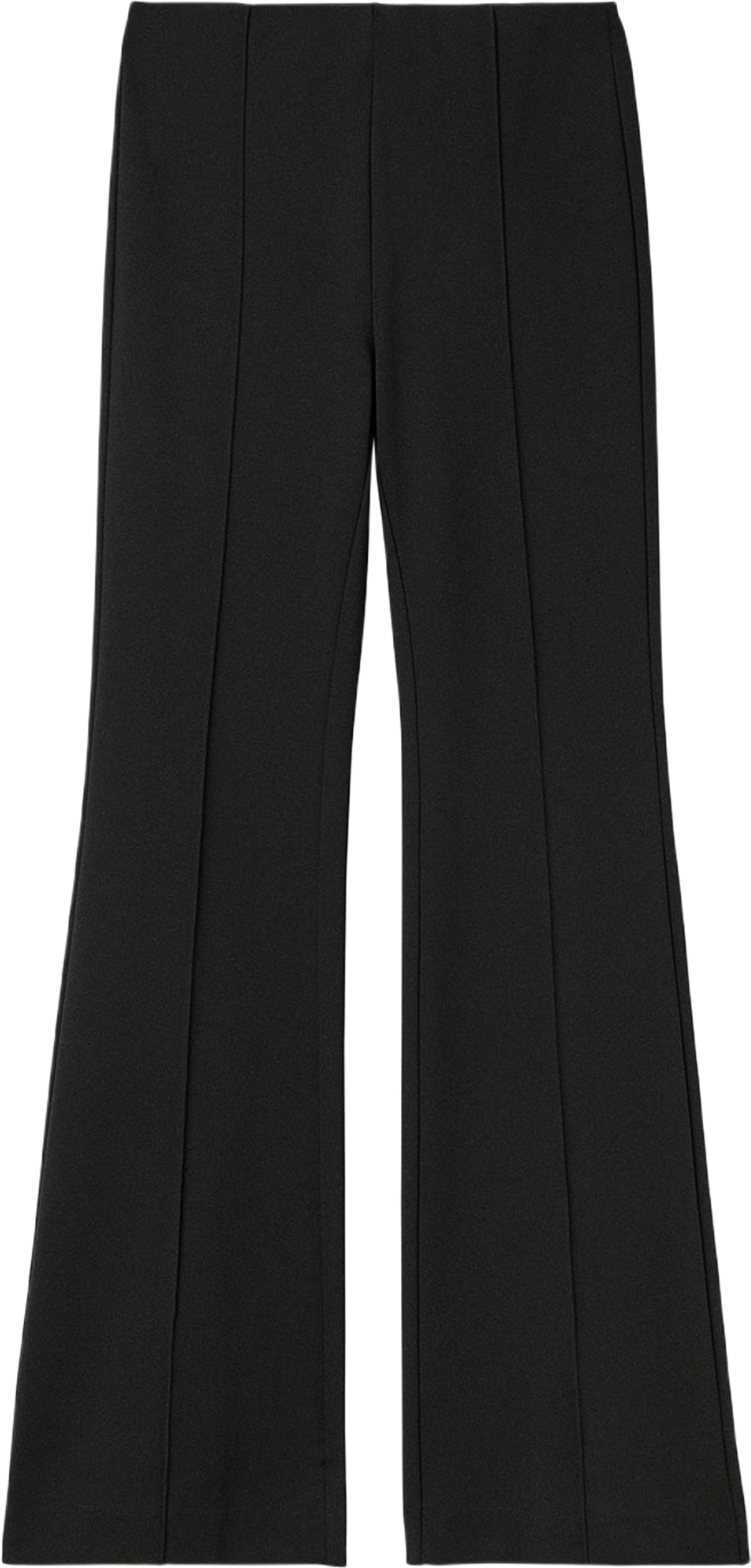 Long Flared Jersey Trousers