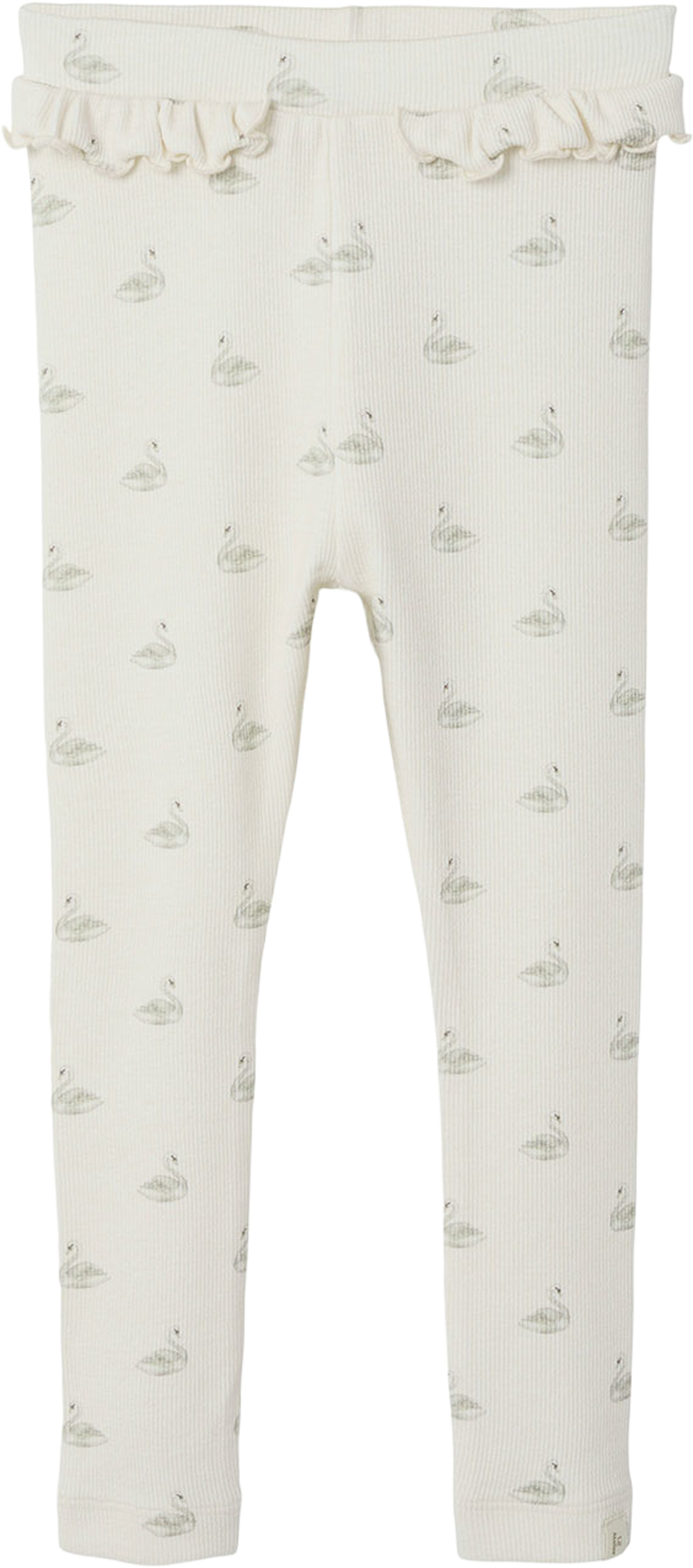 Gavo slim leggings, från Lil'Atelier, i färgen Pastel Parchment Swan. Klicka för att öppna bilden i stort format