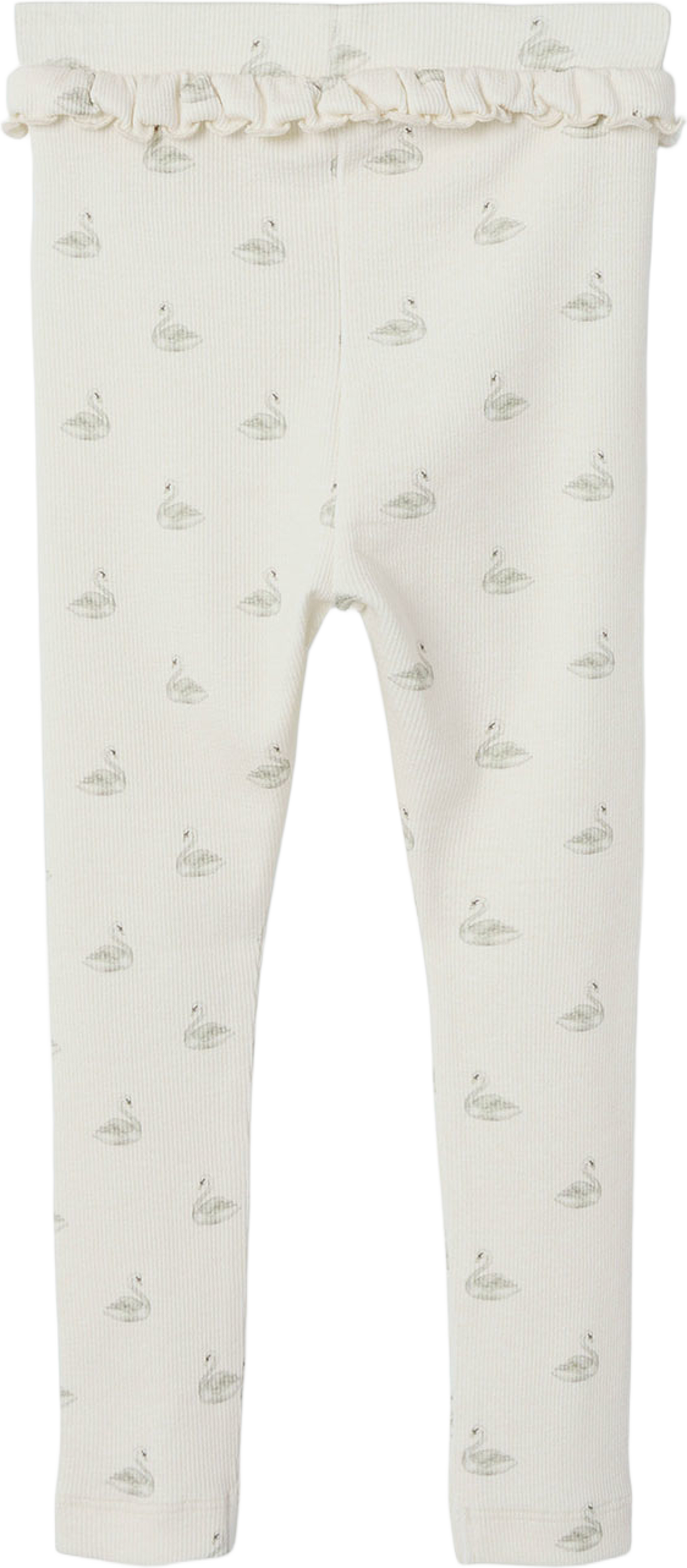 Gavo slim leggings, från Lil'Atelier, i färgen Pastel Parchment Swan. Klicka för att öppna bilden i stort format