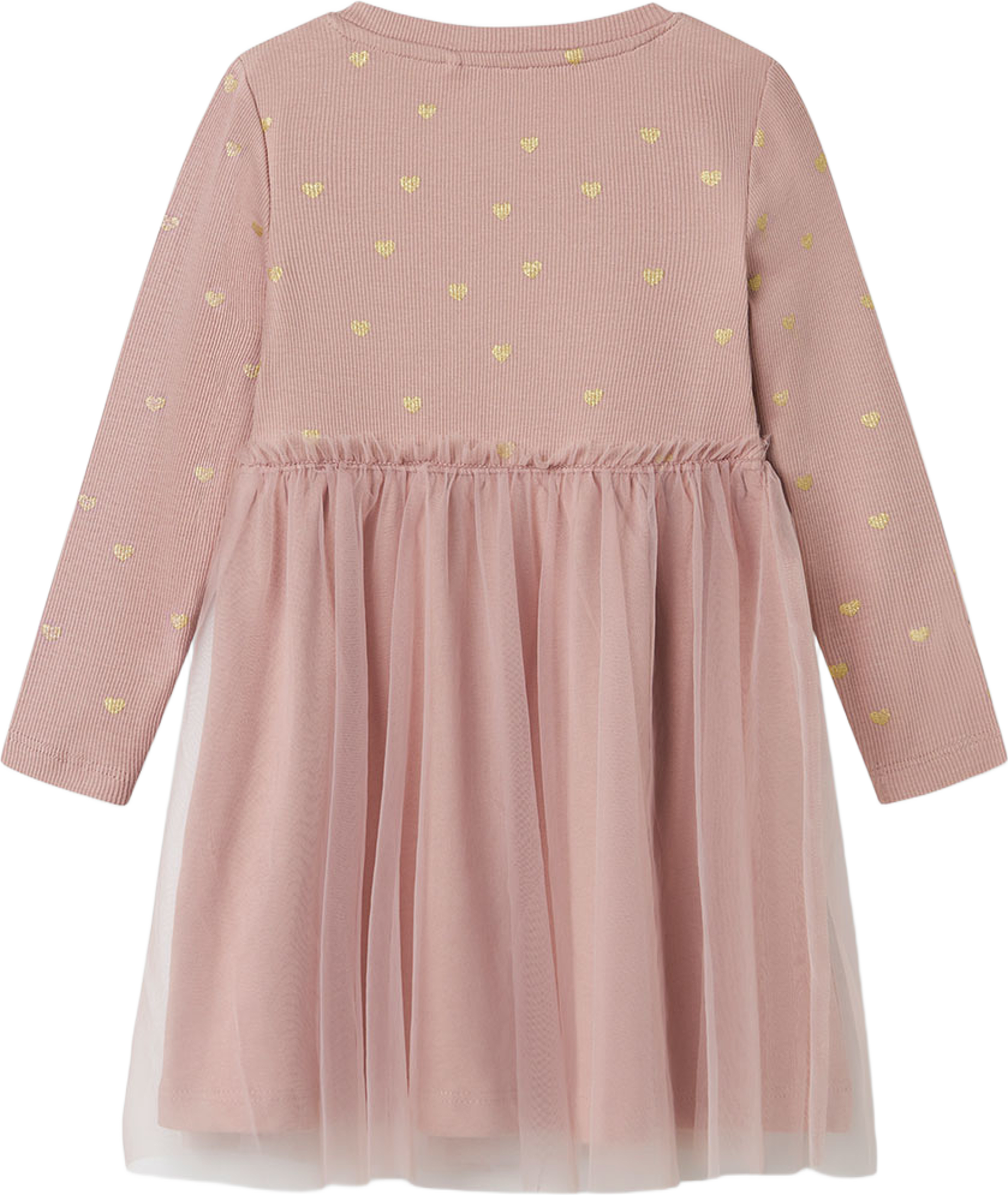NADJA LS DRESS, från Name It, i färgen Grey Melange. Klicka för att öppna bilden i stort format
