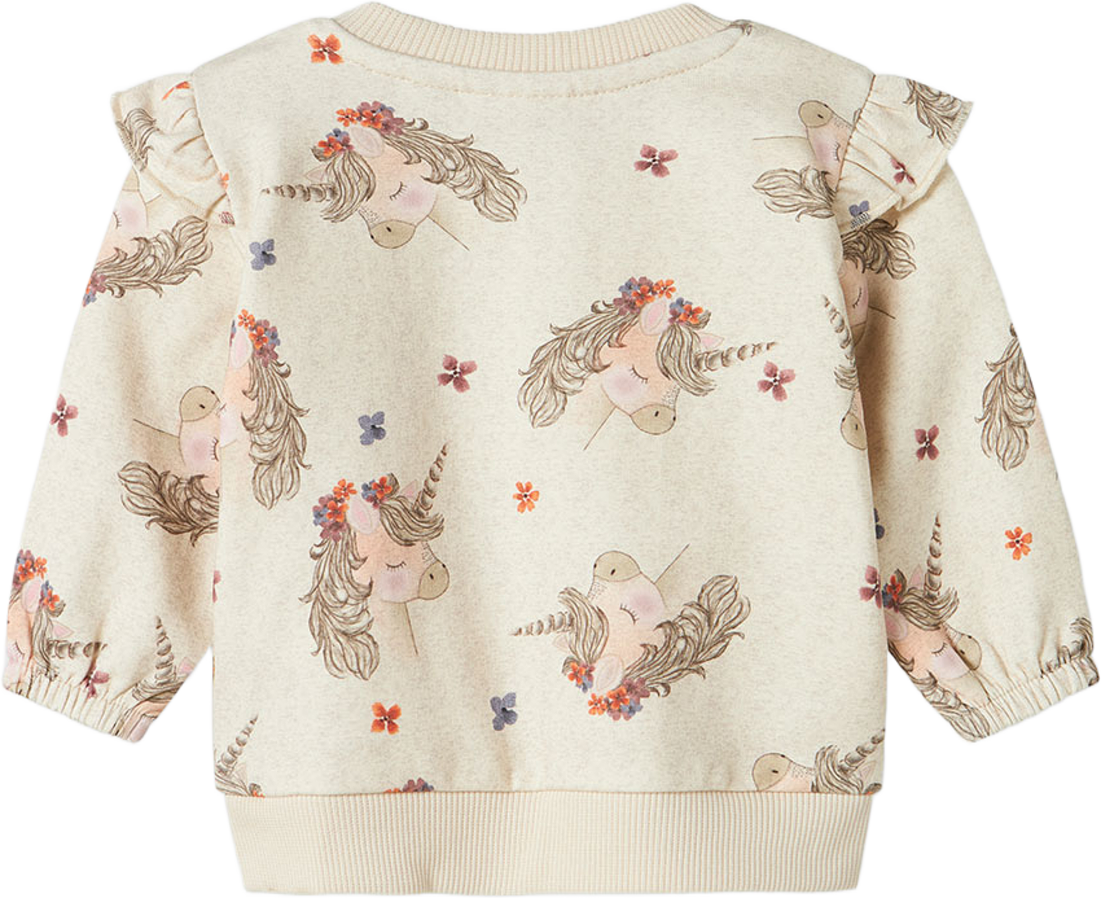 Nbfnoise Ls Sweat Bru, från Name It, i färgen Peyote Melange. Klicka för att öppna bilden i stort format