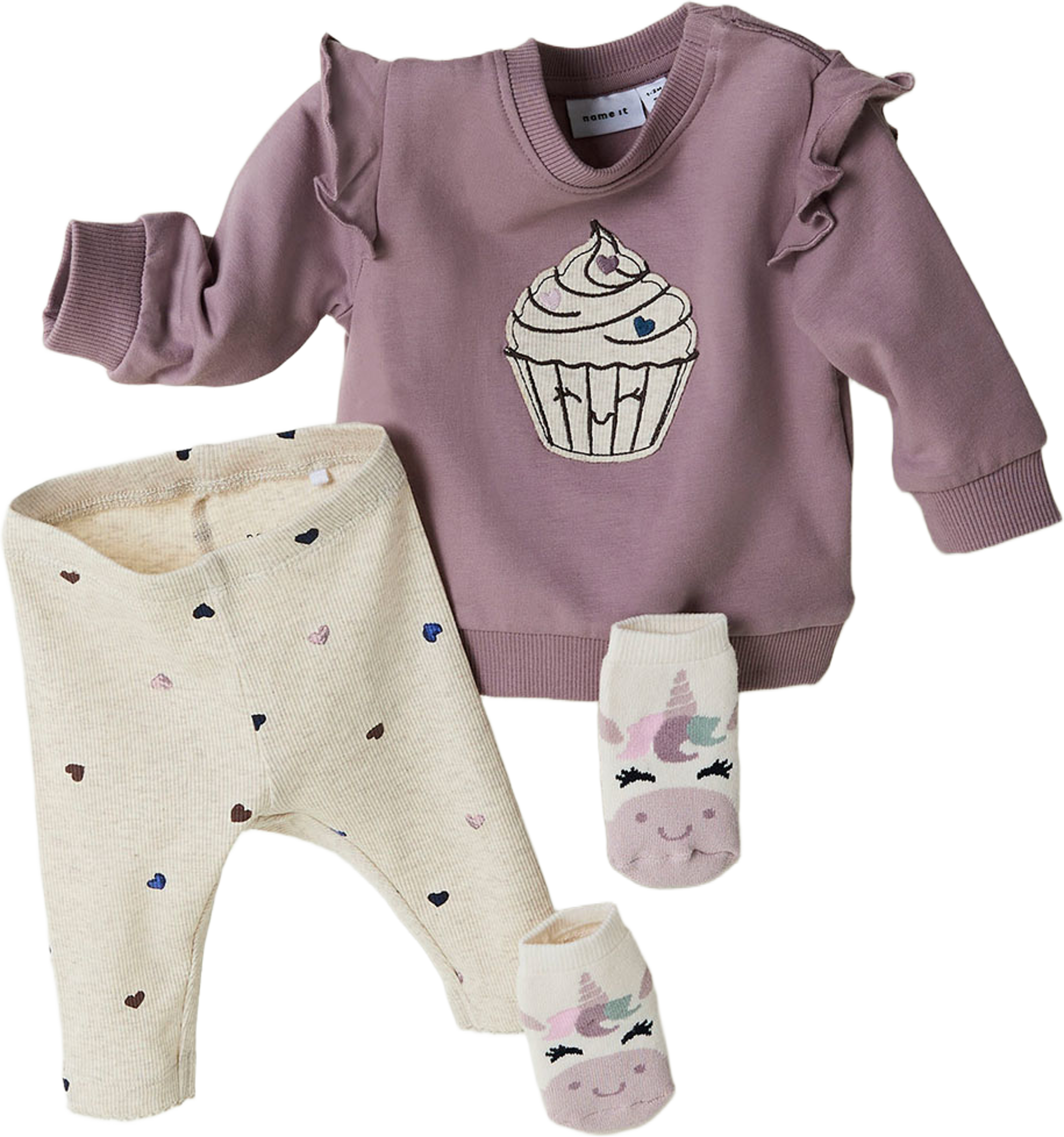 Nbfnutti Legging Noos, från Name It, i färgen Peyote Melange. Klicka för att öppna bilden i stort format