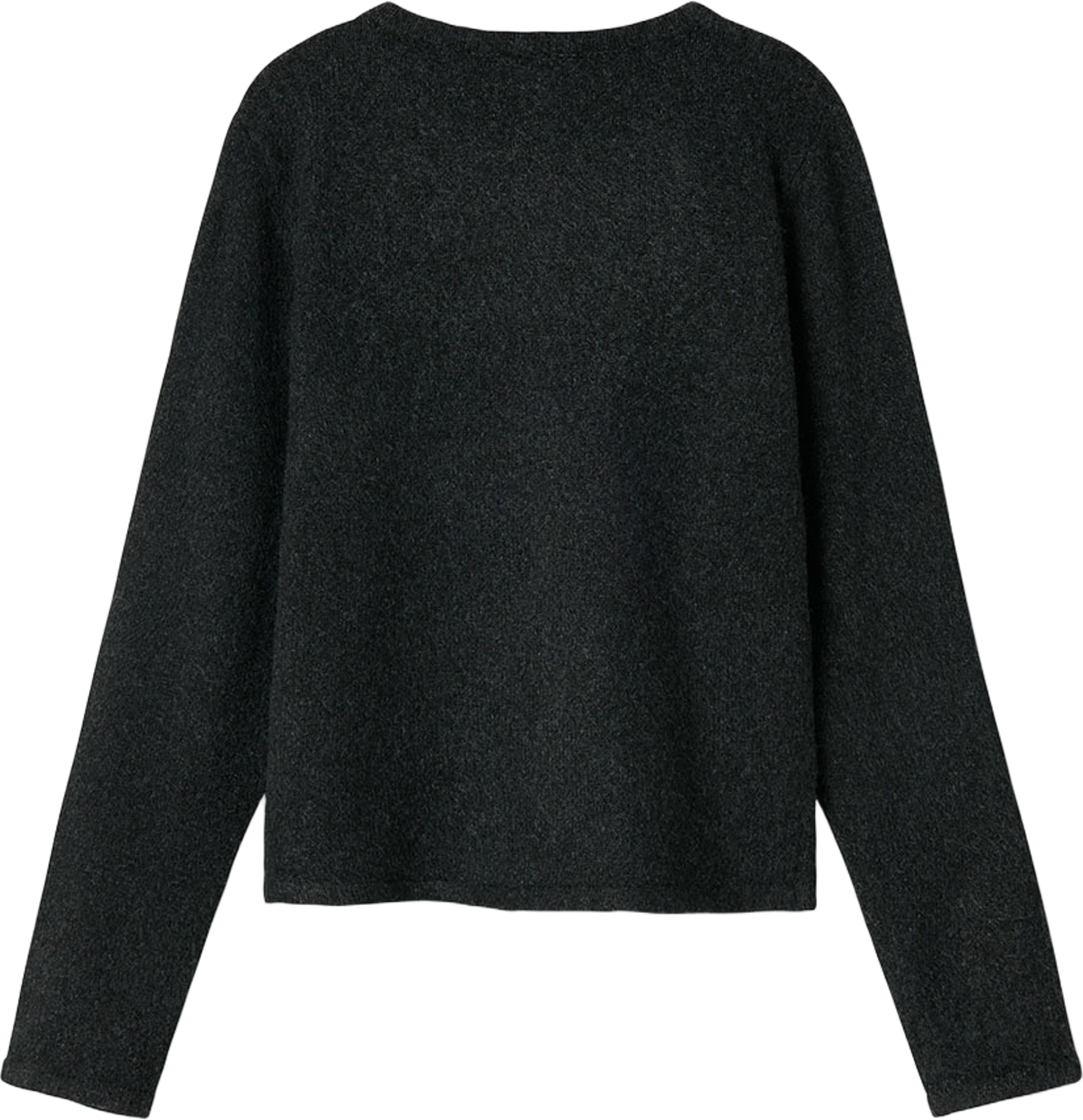 Nkfsaluna Ls Knit Card Noos, från Name It, i färgen Dark Grey Melange. Klicka för att öppna bilden i stort format