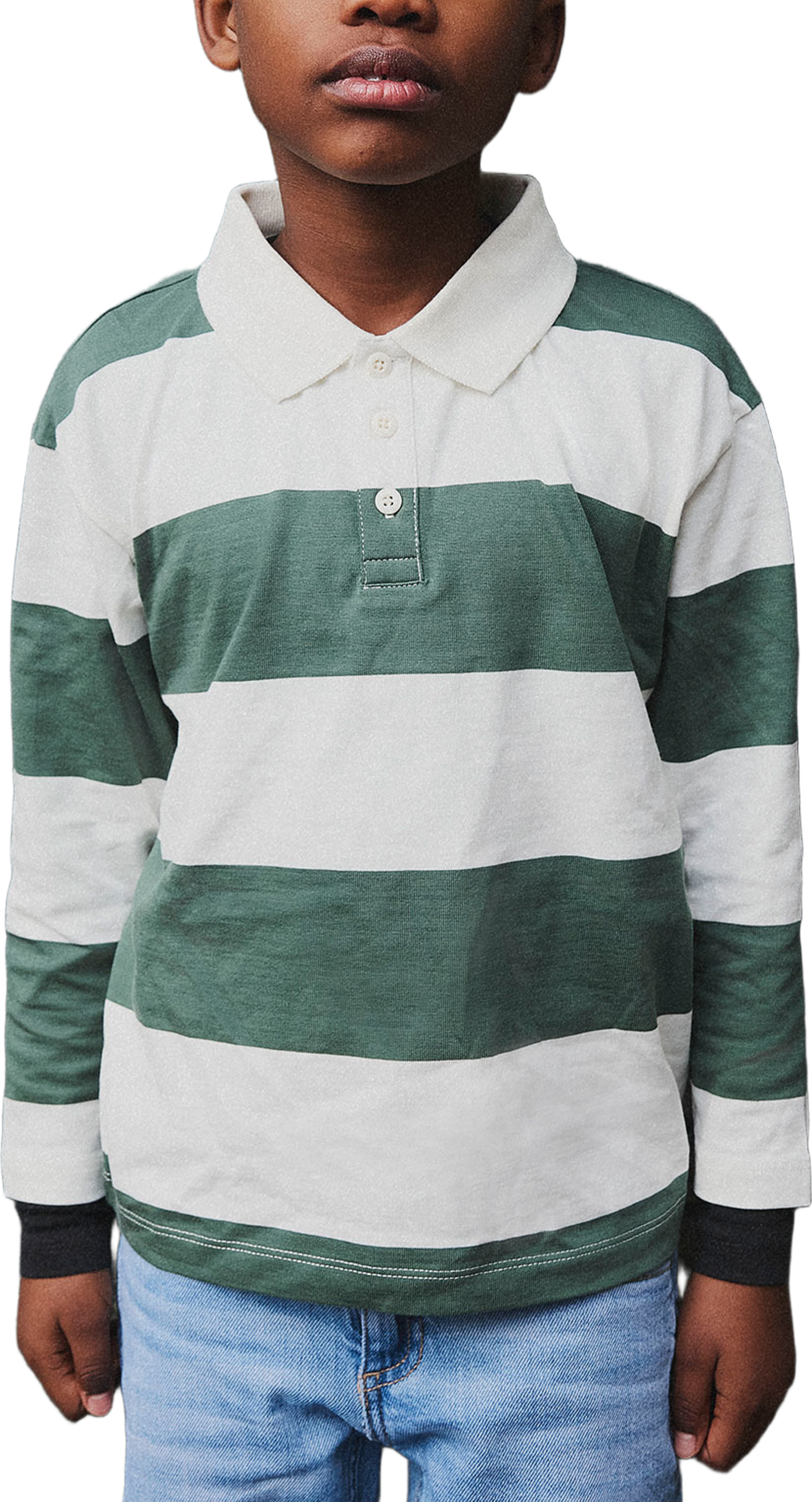 Nkmnutiva Ls Rlx Polo, från Name It, i färgen Cloud Dancer Garden Topiary. Klicka för att öppna bilden i stort format