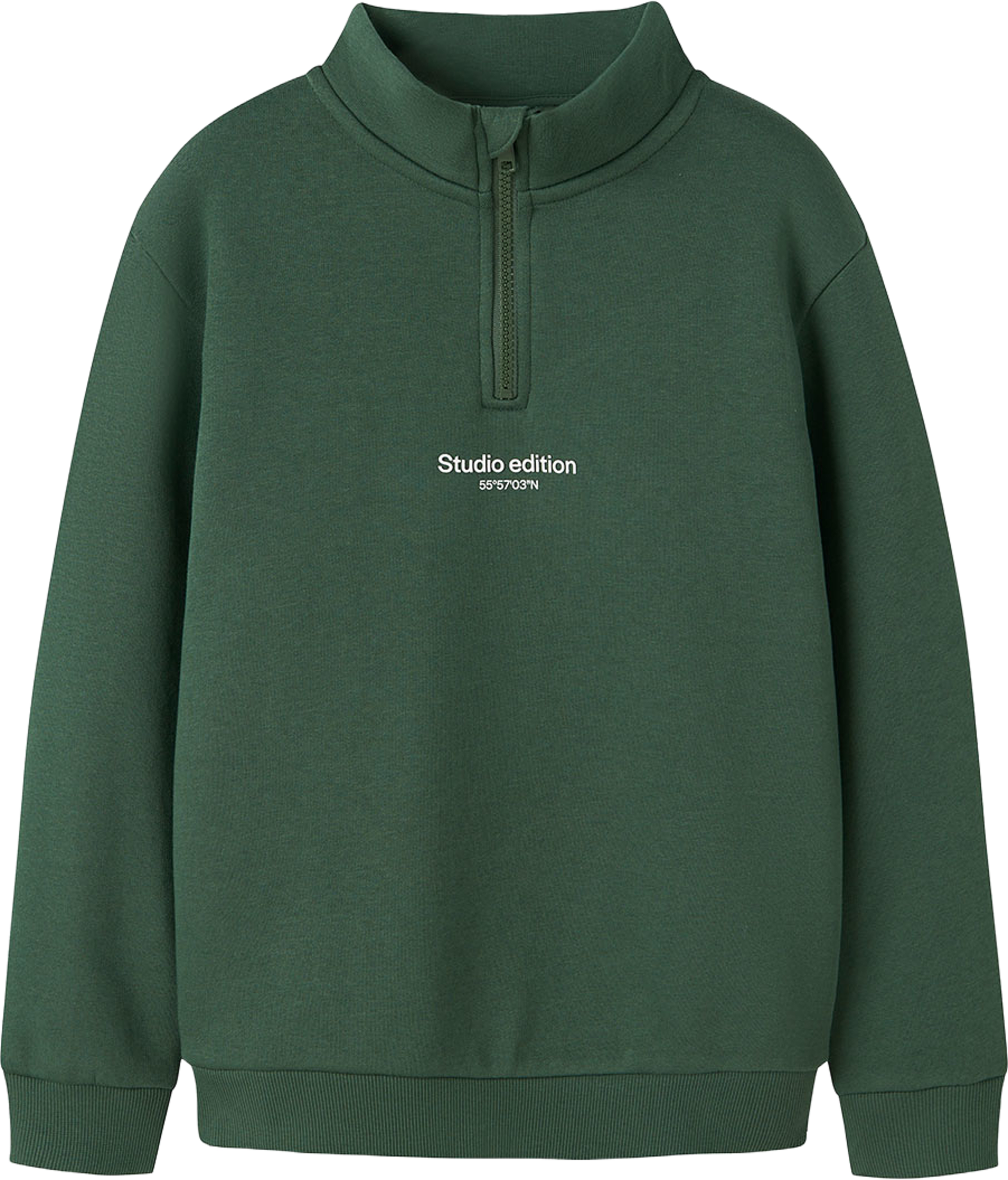 Nkmbrody Ls Nreg Sweat Zip Bru Noos, från Name It, i färgen Rosin. Klicka för att öppna bilden i stort format