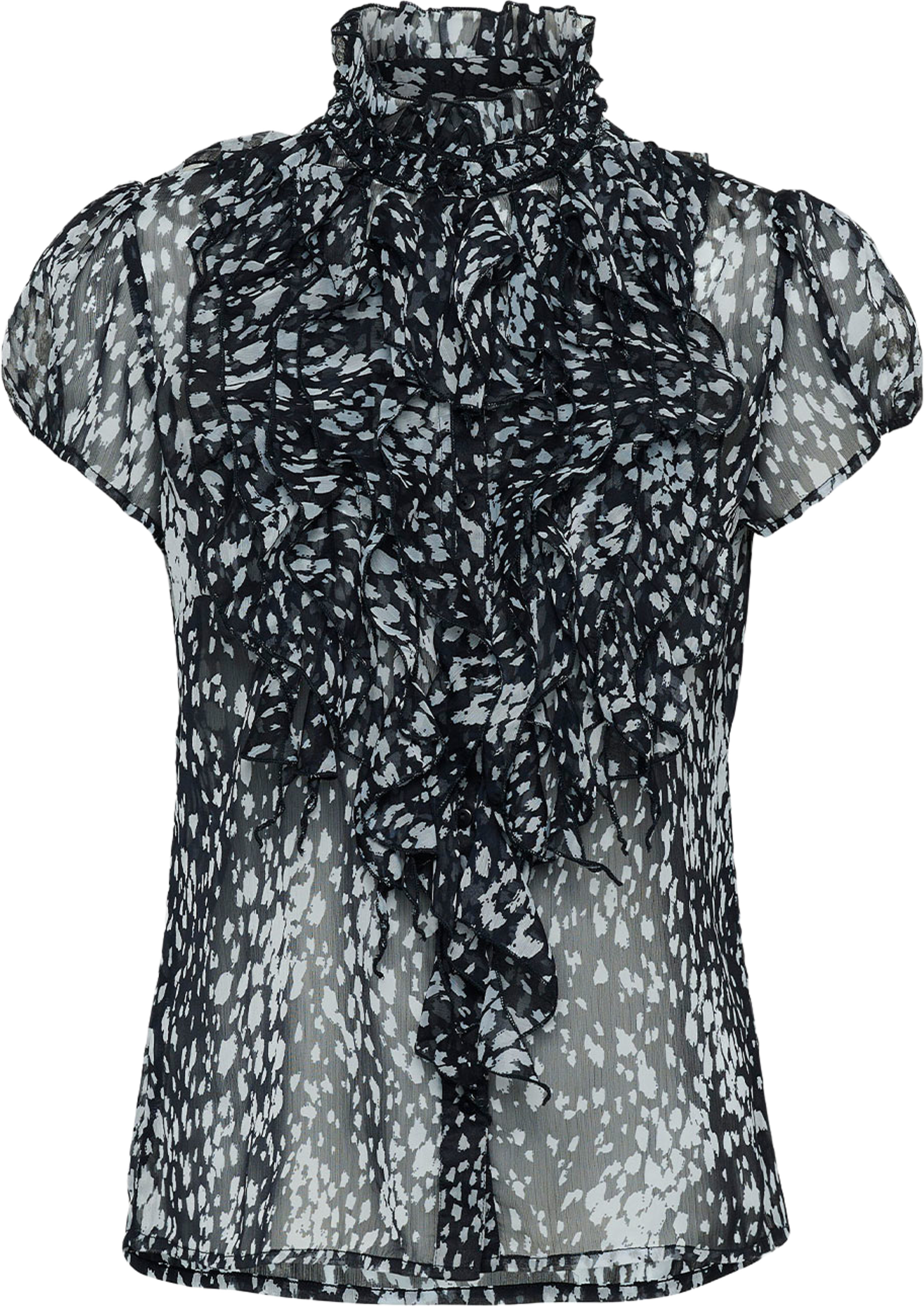 LiljaSZ Crinkle Shirt, från Saint Tropez, i färgen Nightsky Spotty Animal. Klicka för att öppna bilden i stort format